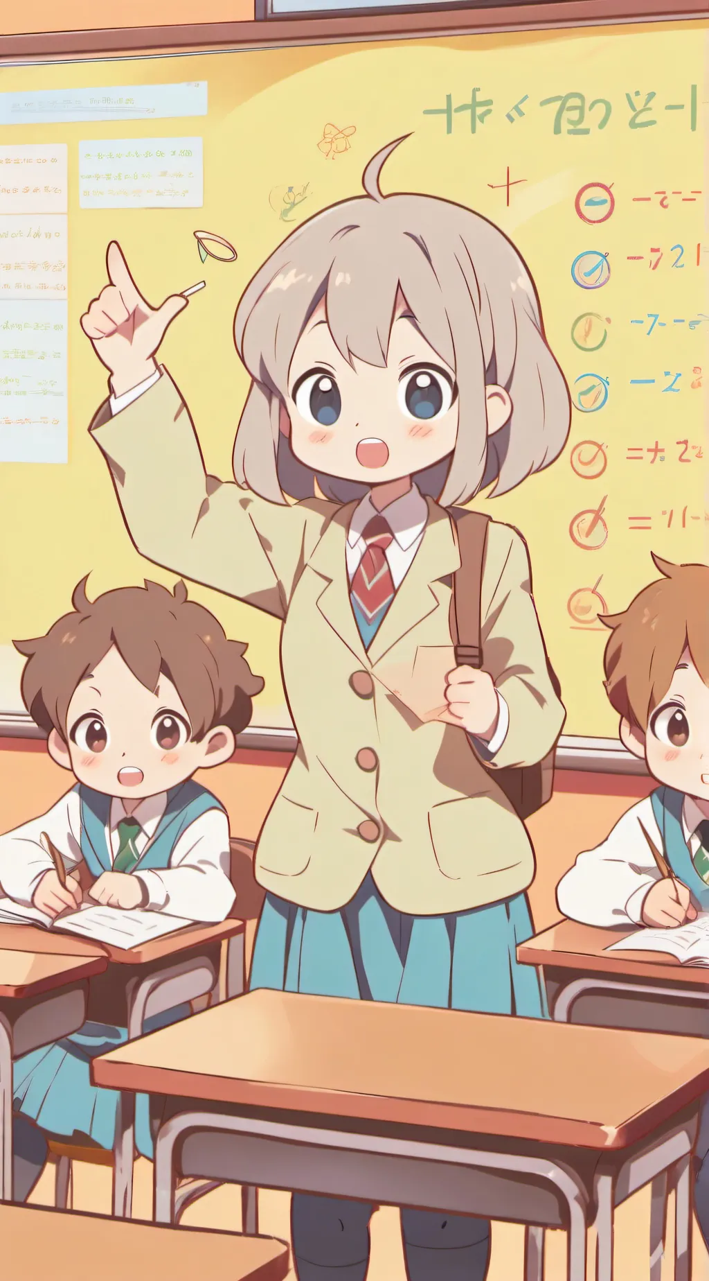 ai character: MHA middle school background