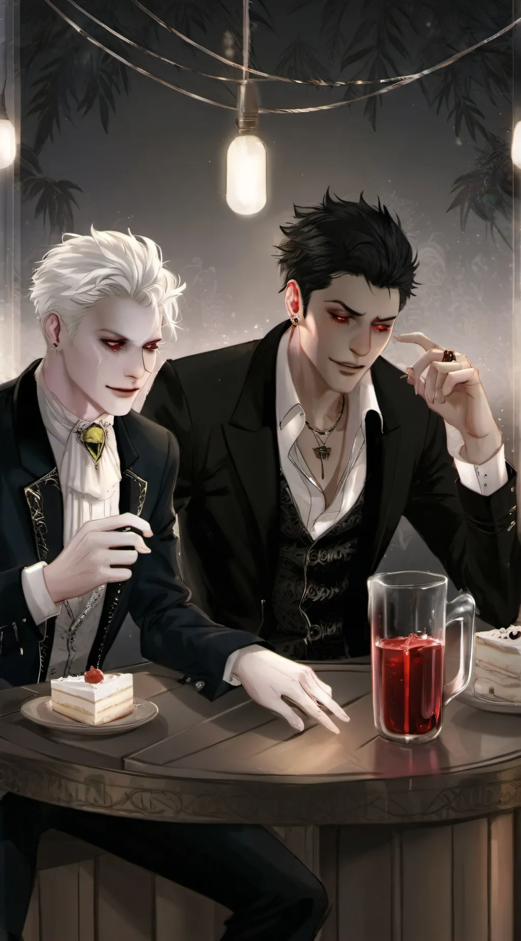 ai character: alastor x Lucifer  background