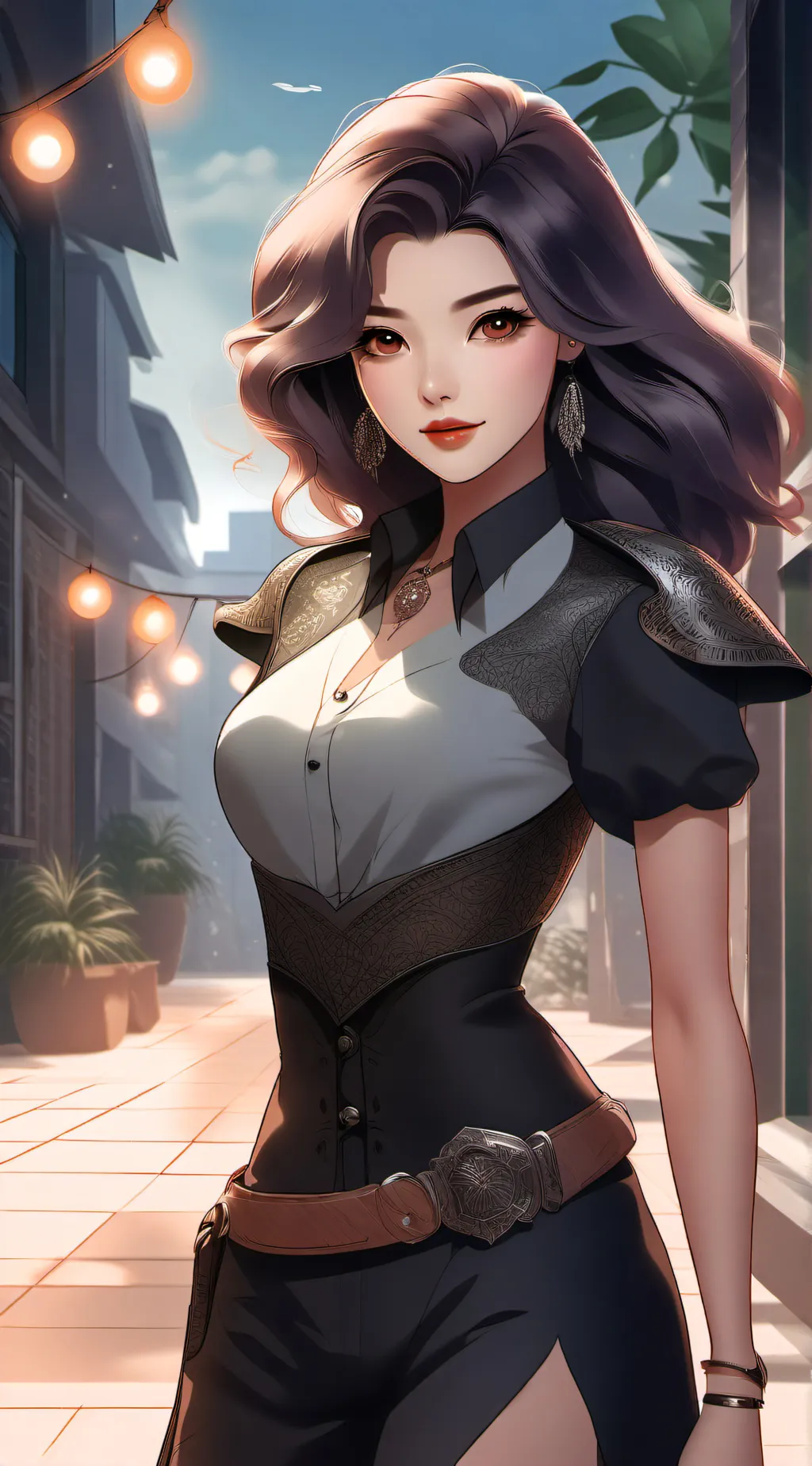 ai character: es muy guapa  background