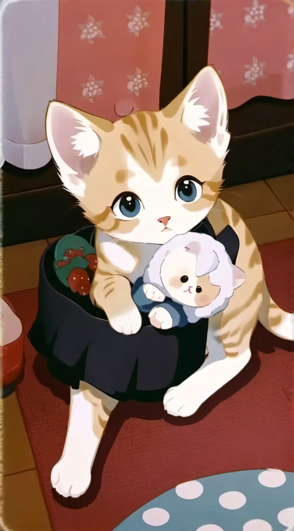 ai character: kitten background