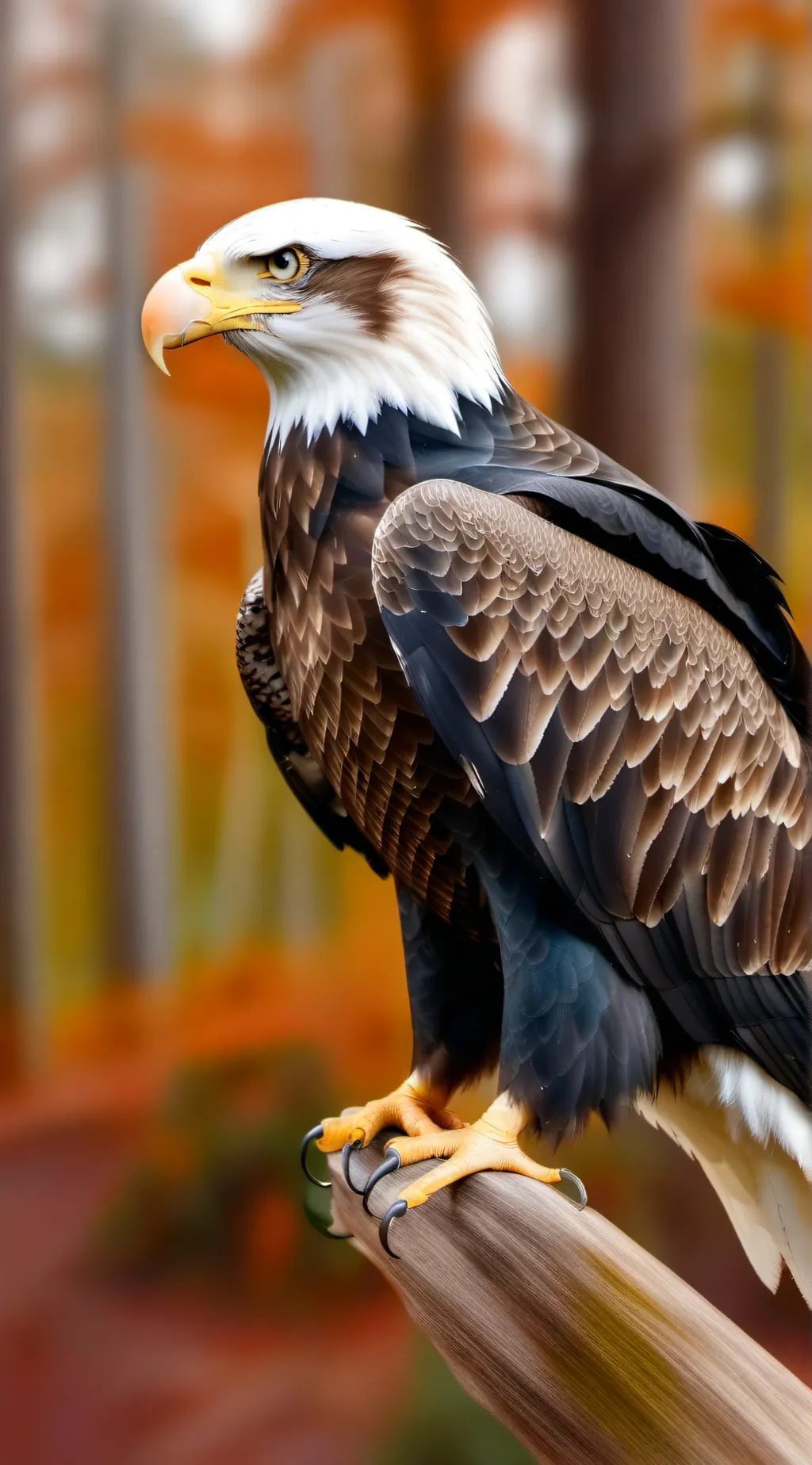 ai character: 🦅 bald eagle 🦅 background