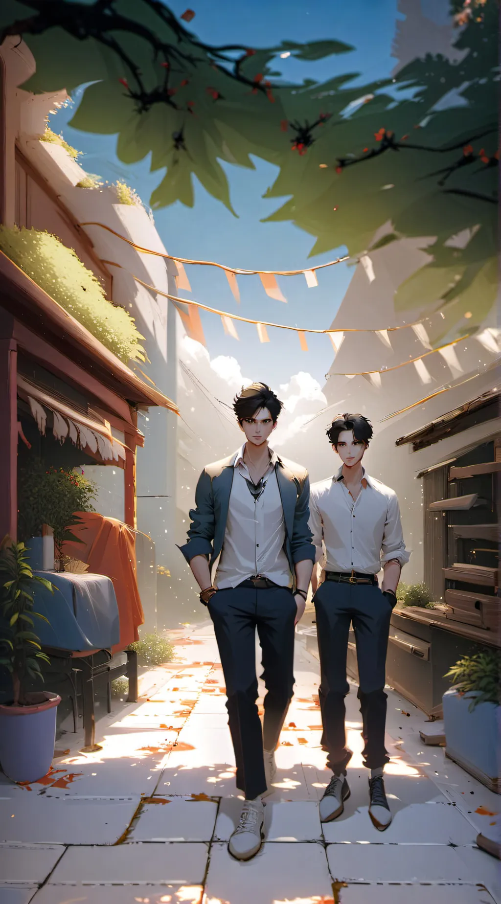 ai character: jacob & Michael  background