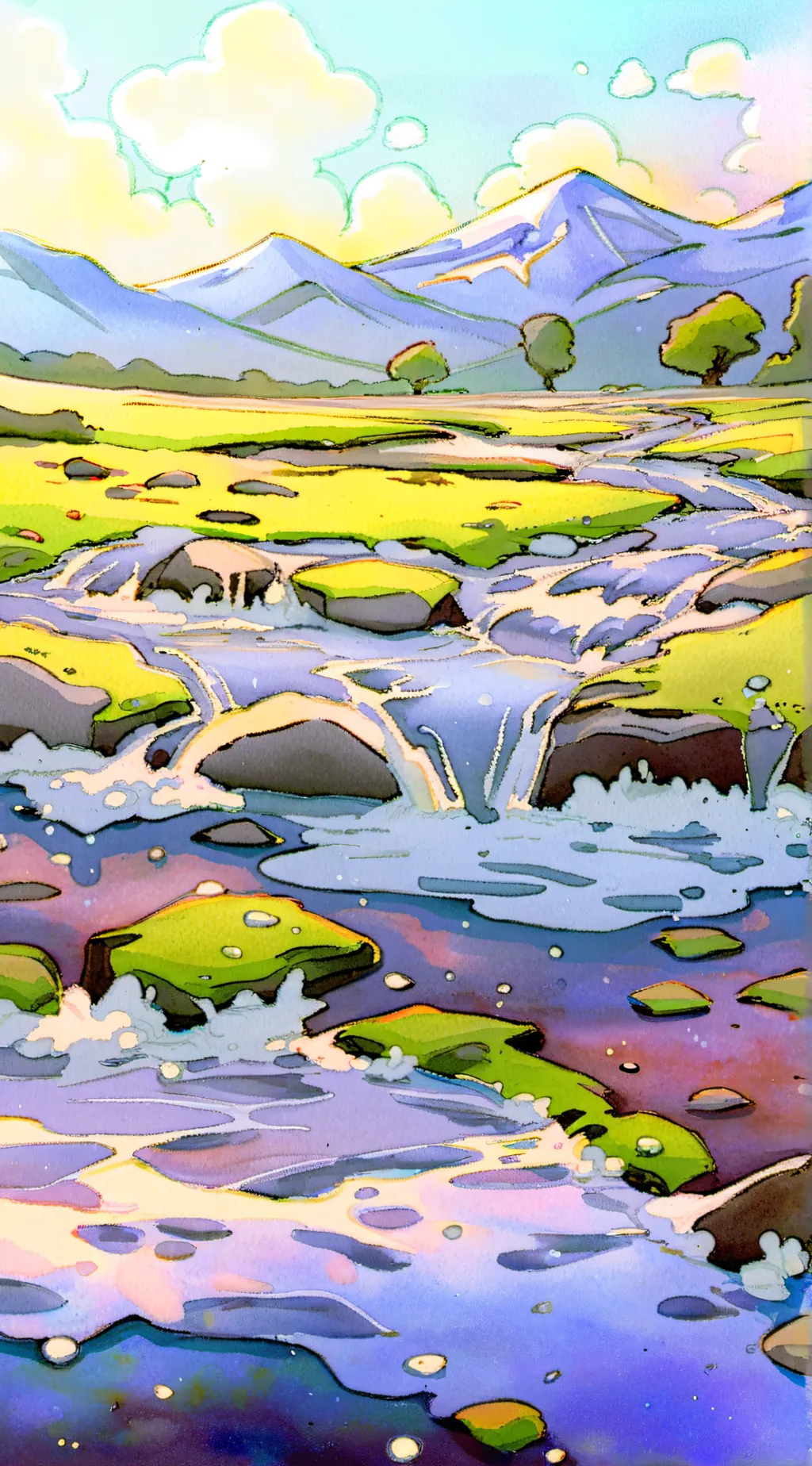 ai character: slime flood background