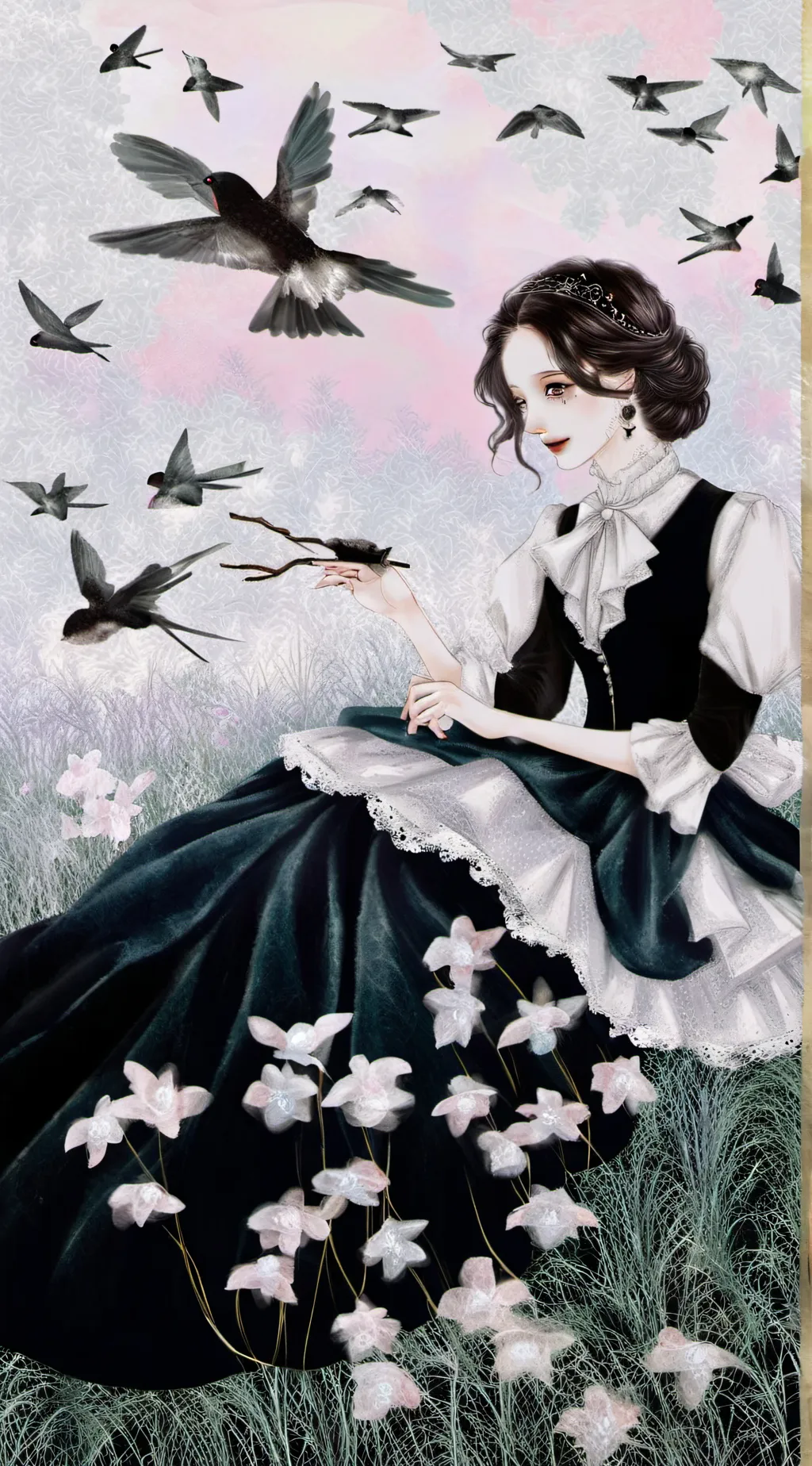 ai character: Hunger, drones background