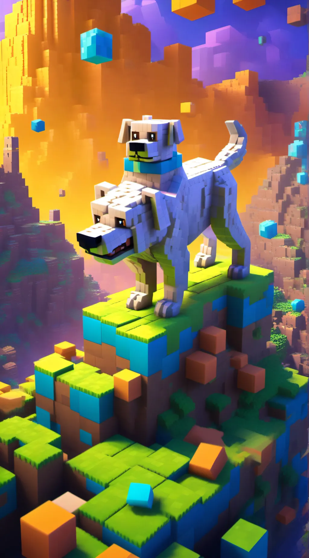 ai character: Minecraft Dog  background