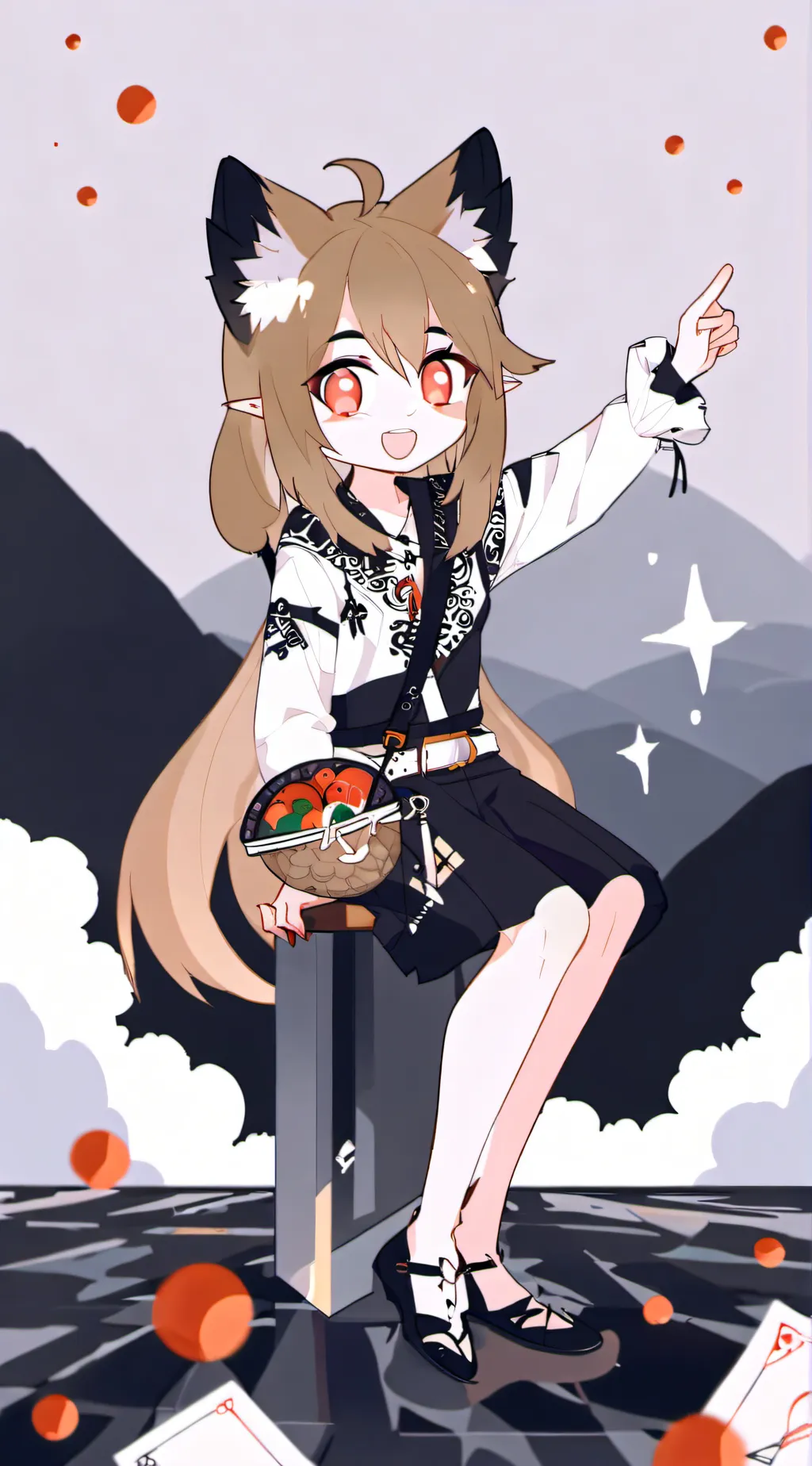 ai character: Lilac background