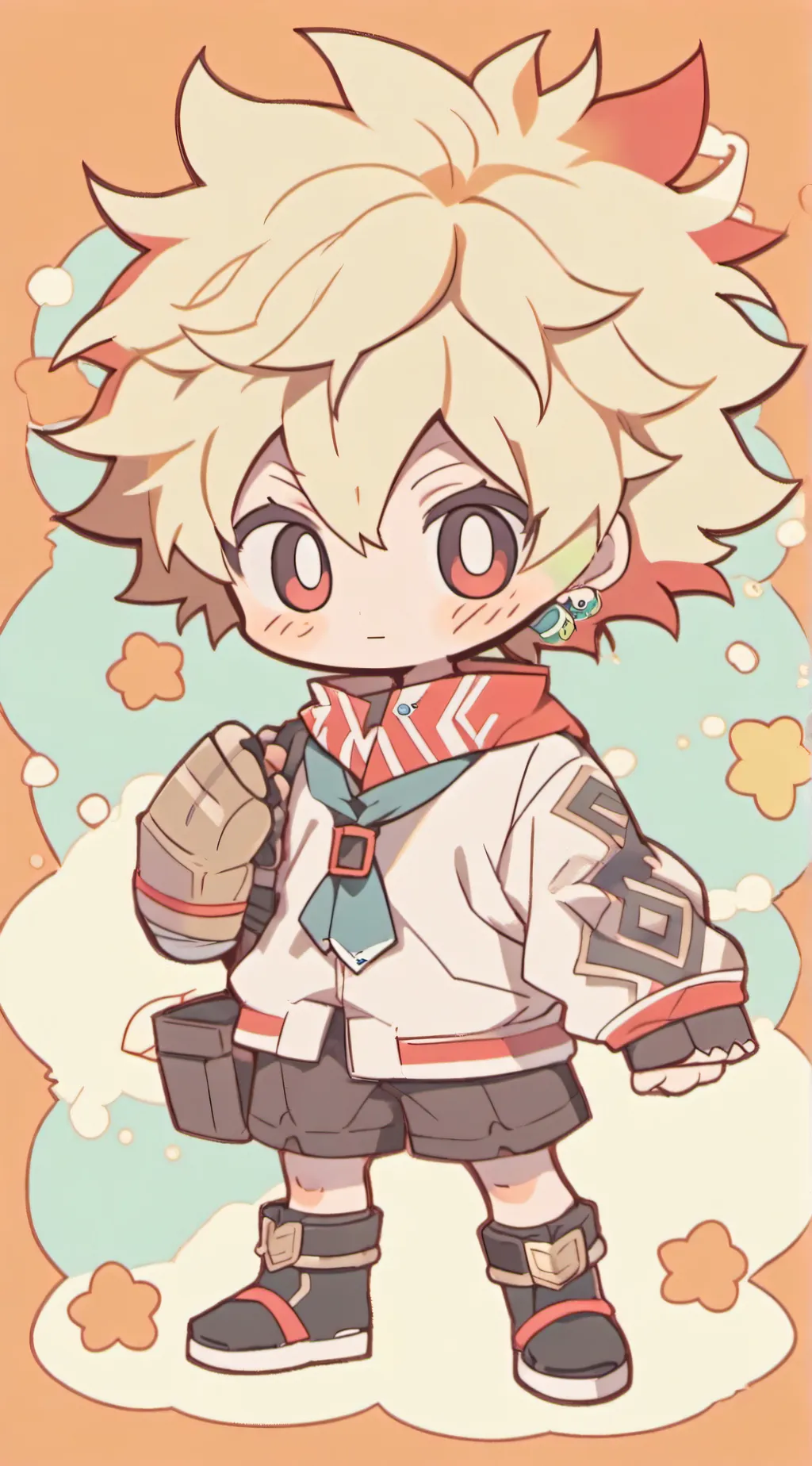 ai character: Bakugo and Deku background