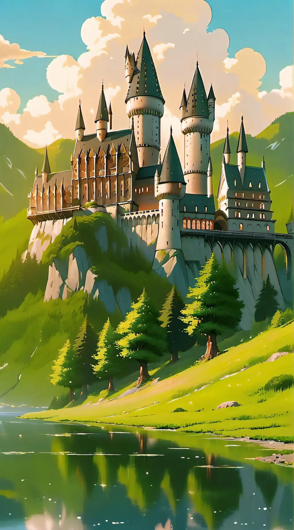 ai character: Hogwarts.. background