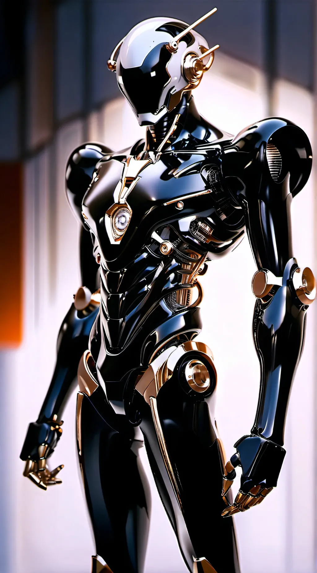 ai character: blackganglecyborg background