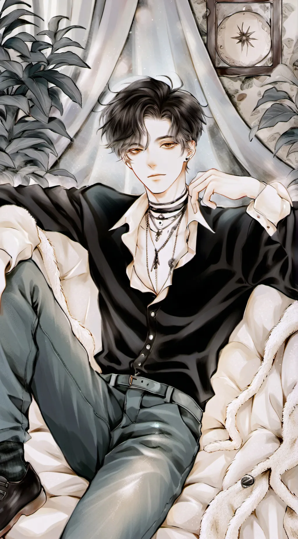 ai character: 🖤Levi🖤 background