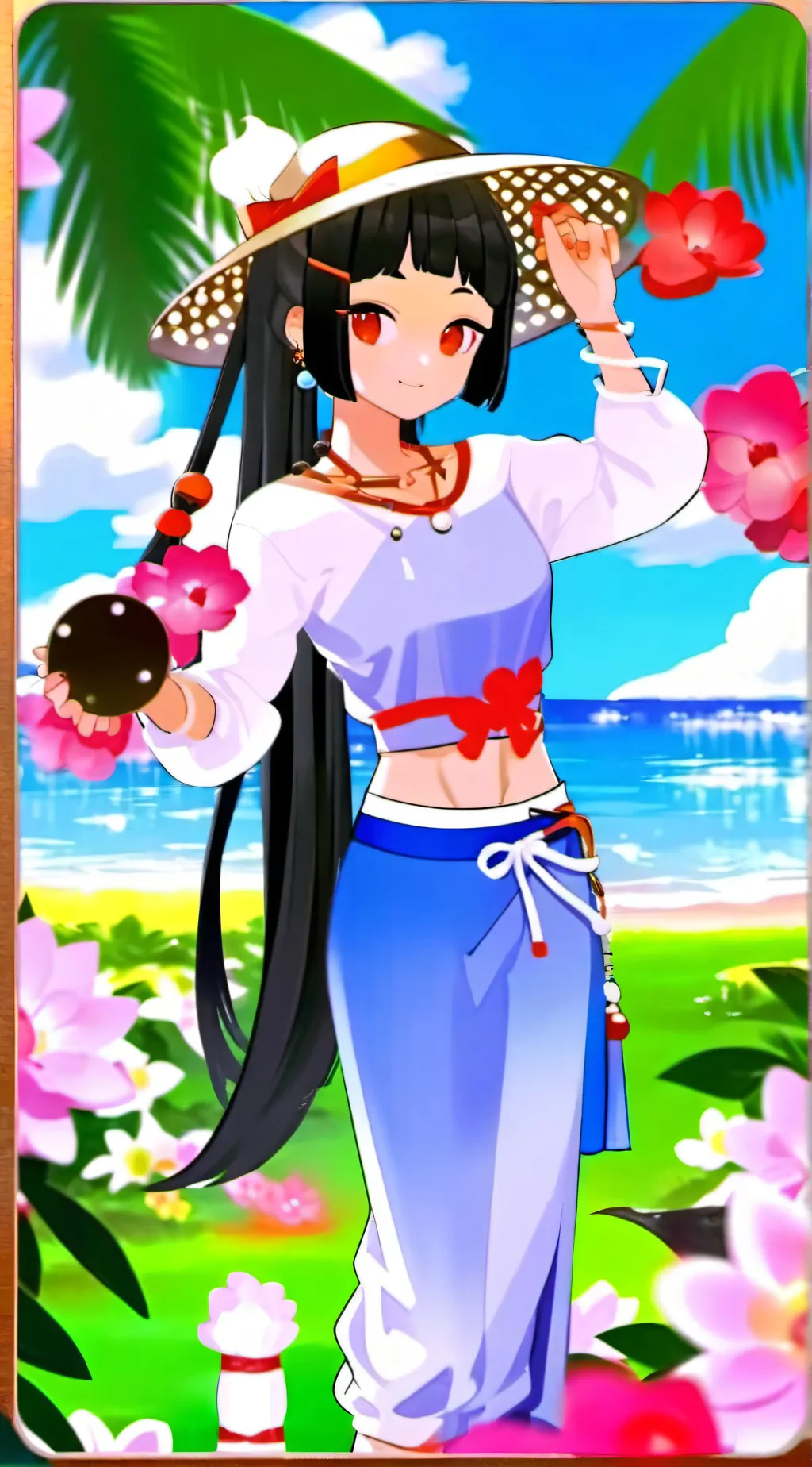 ai character: only girl's swimmi background