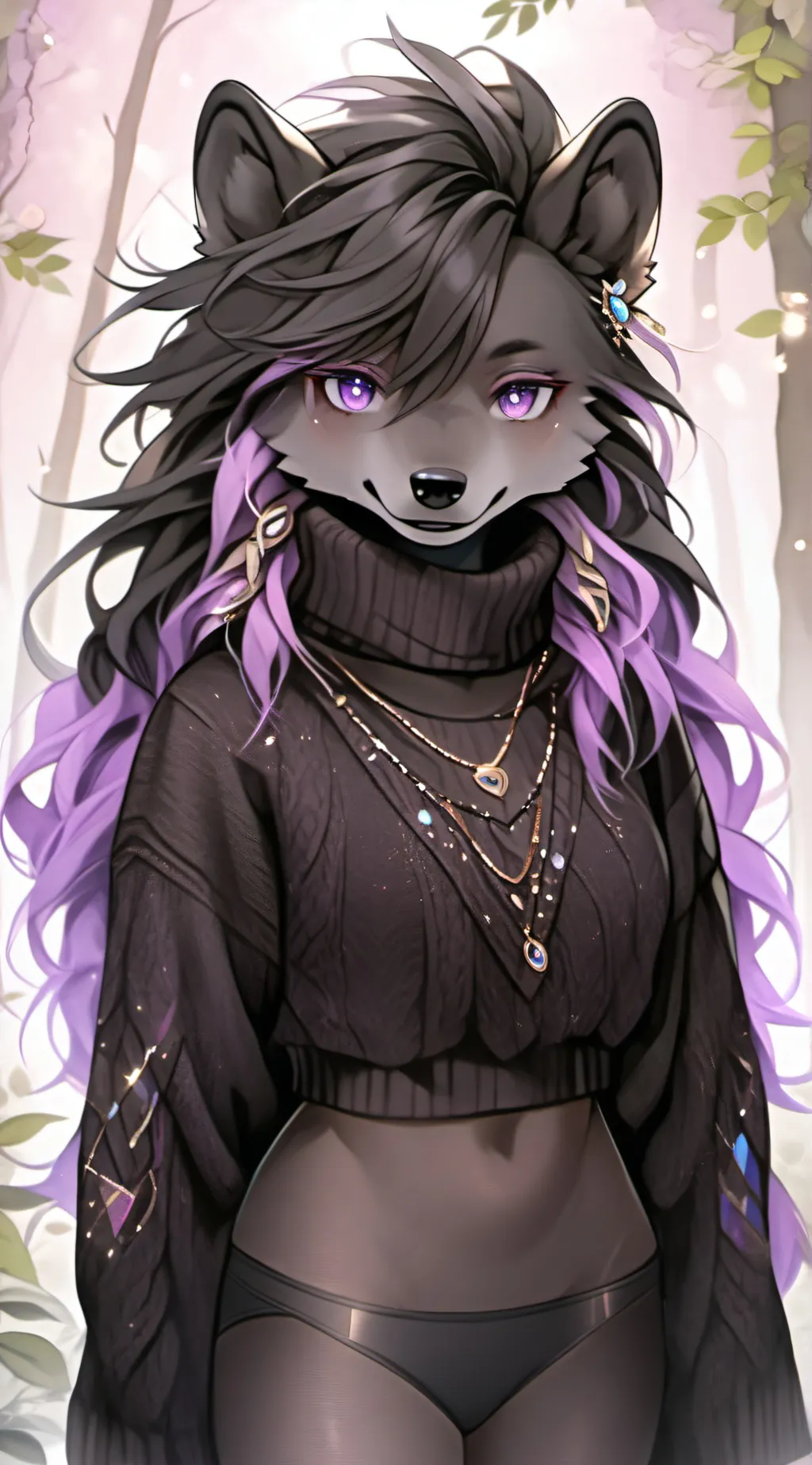 ai character: Bella Black background