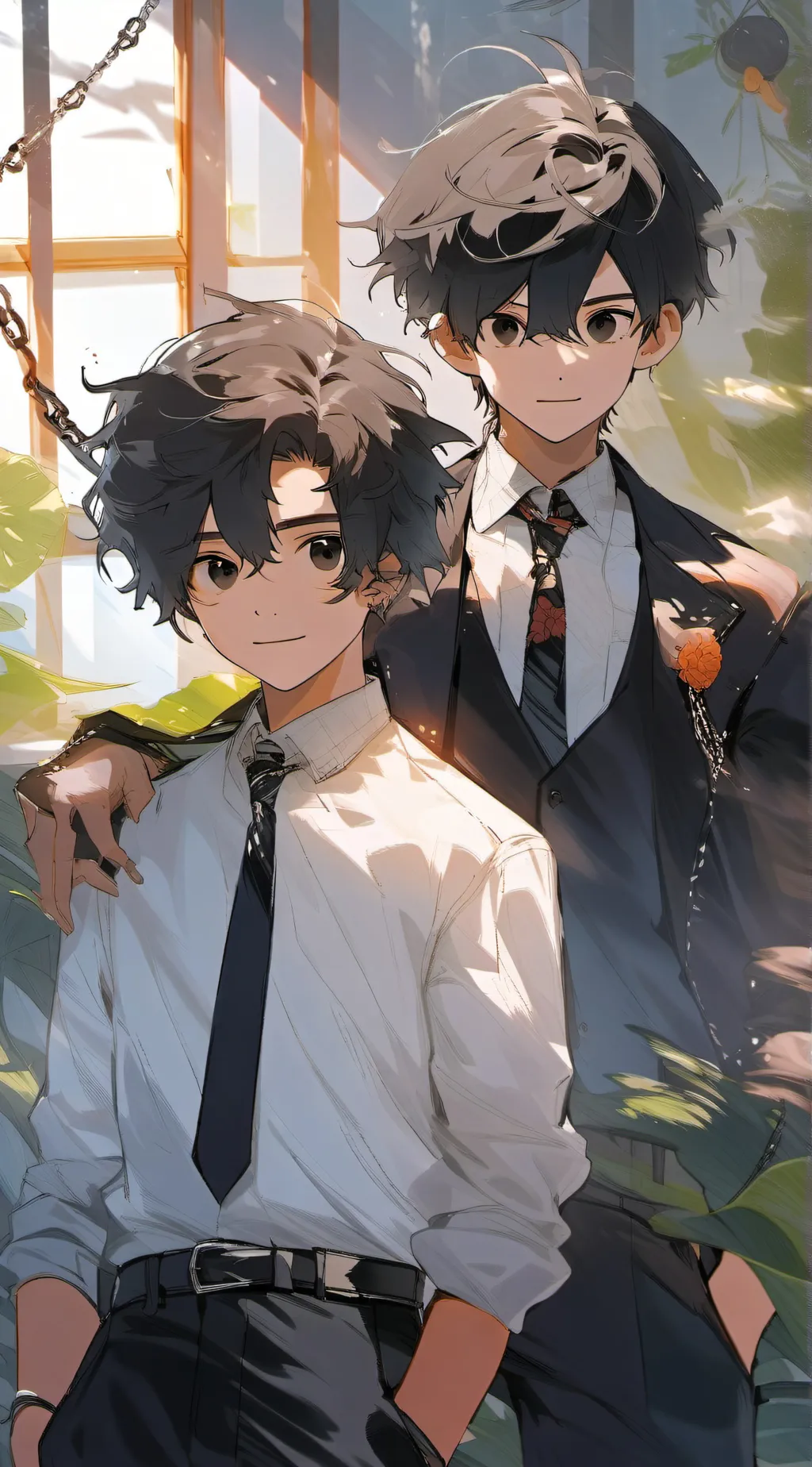 ai character: Zane and Zander background