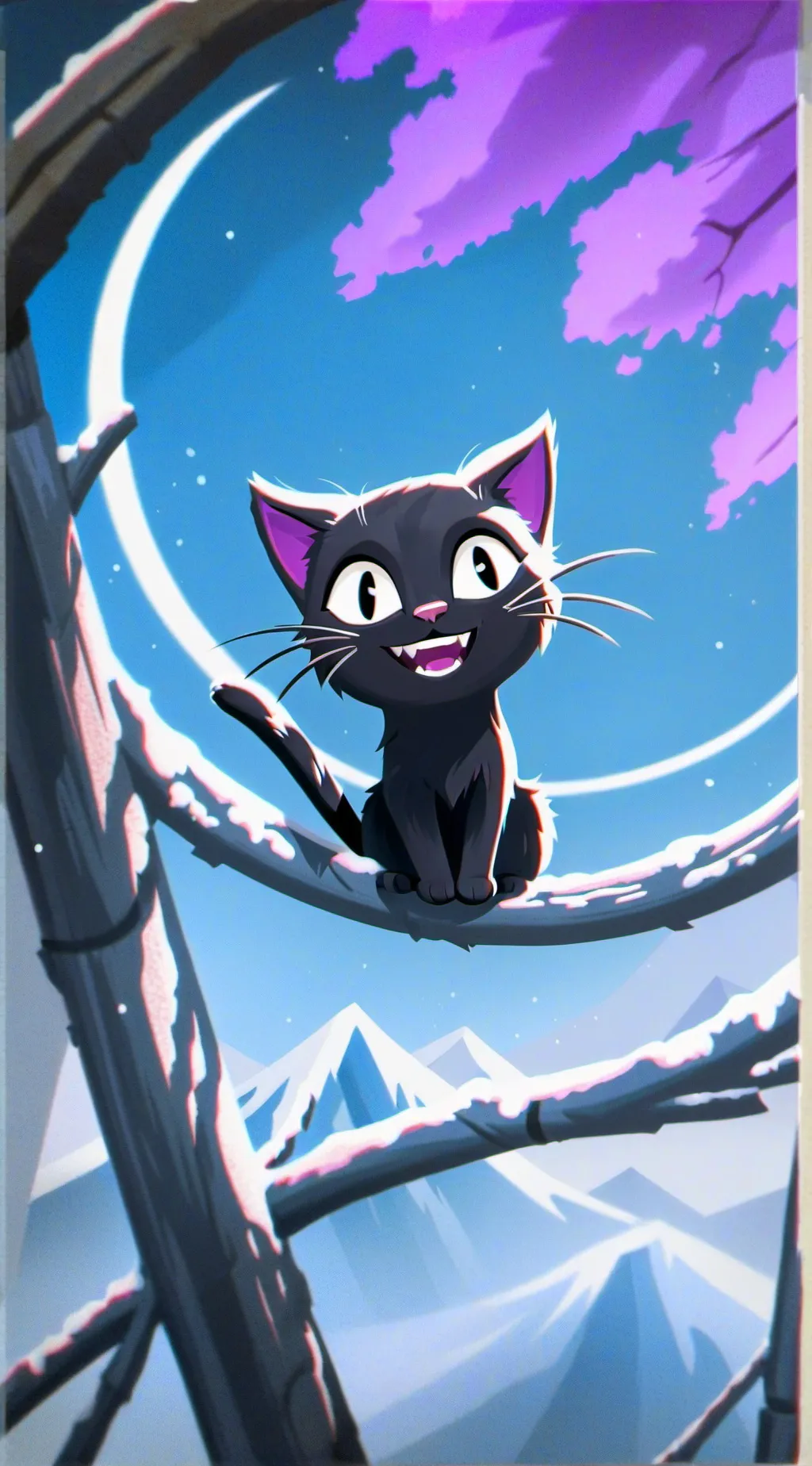 ai character: a lonely kitten  background