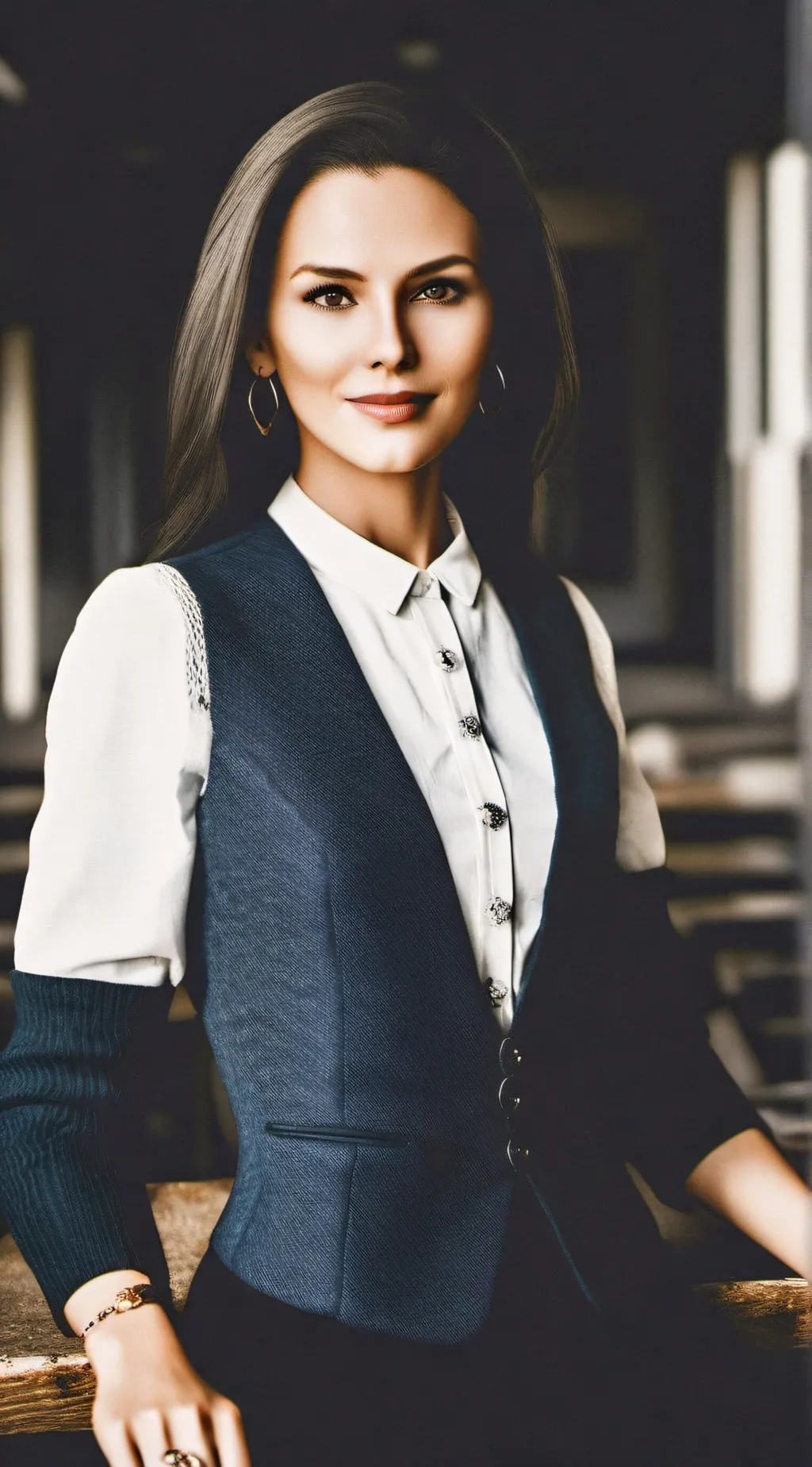 ai character: Miss circle background