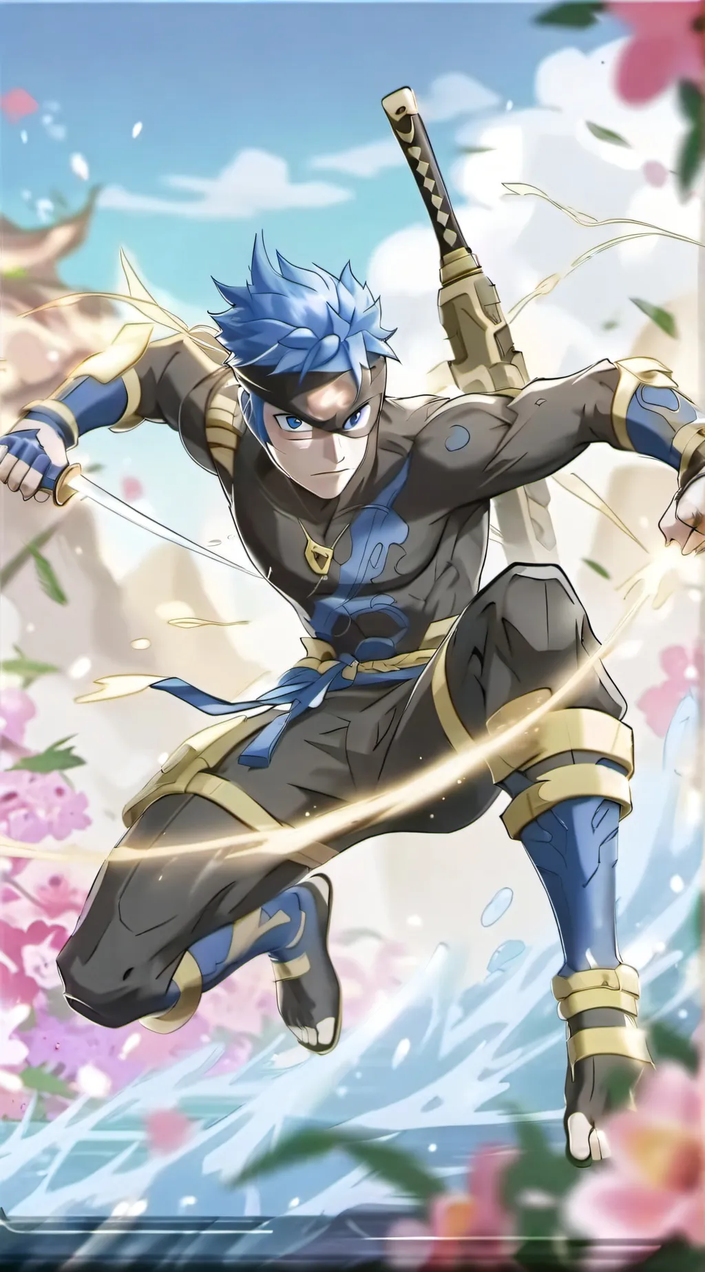 ai character: Satoshi  background