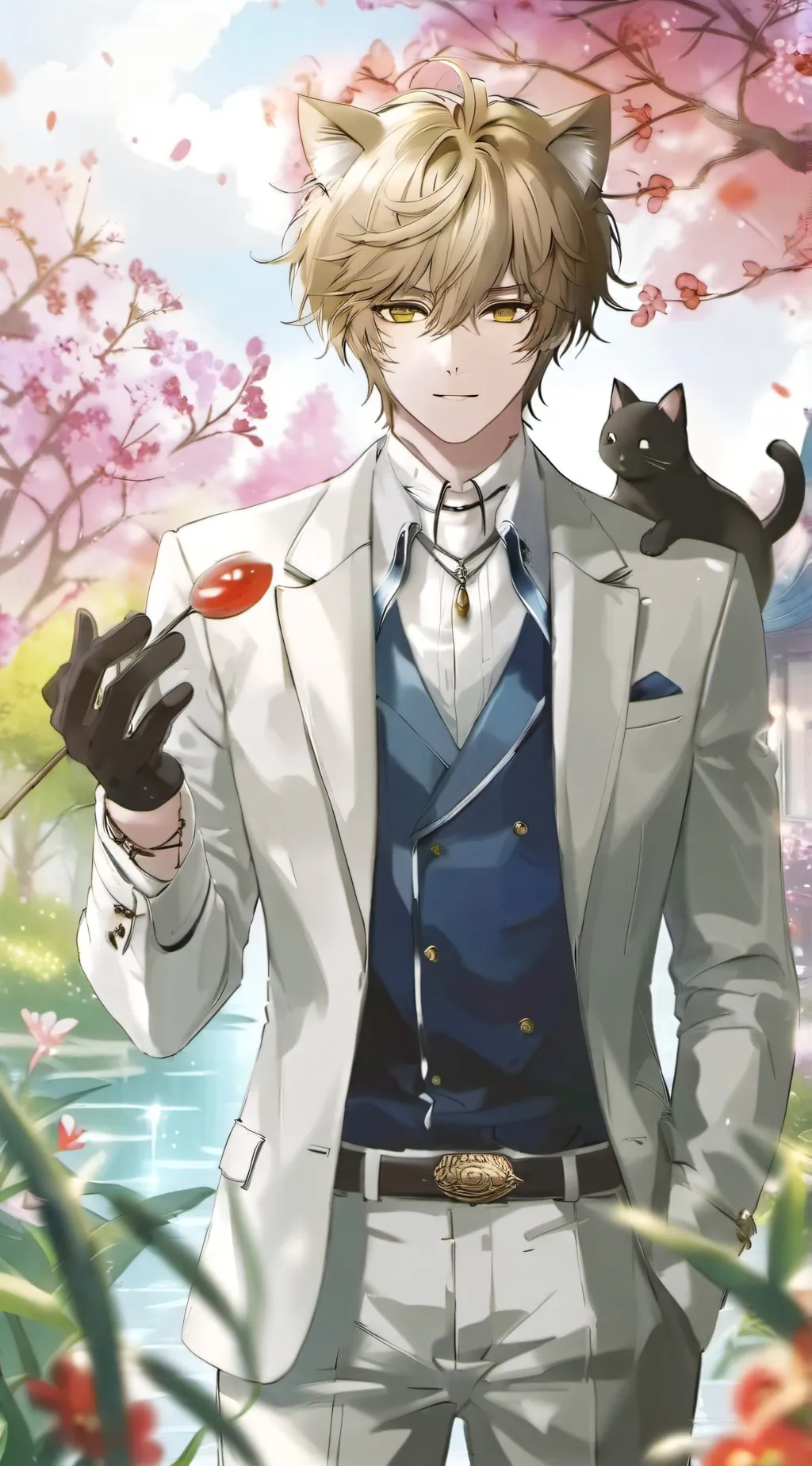 ai character: max (half cat) background