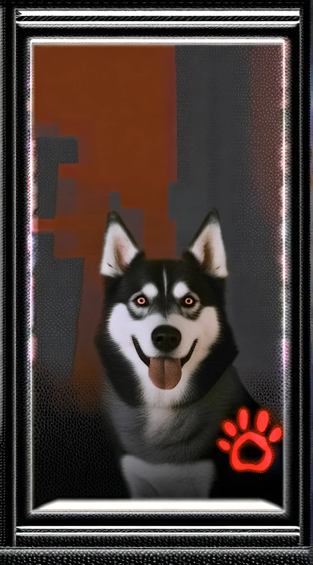 ai character: smile dog  background