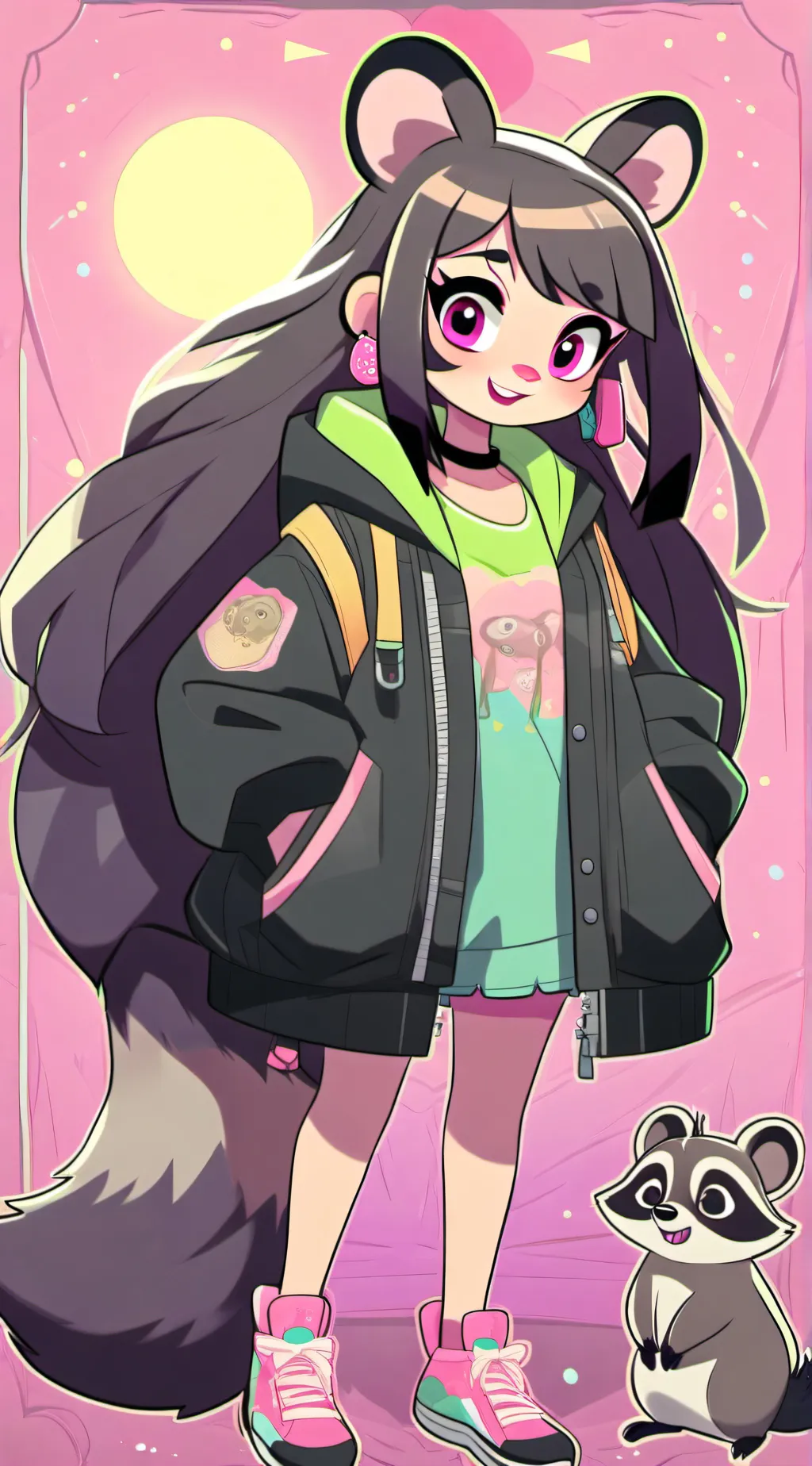 Talkie AI - Chat with Pink Raccoon Girl