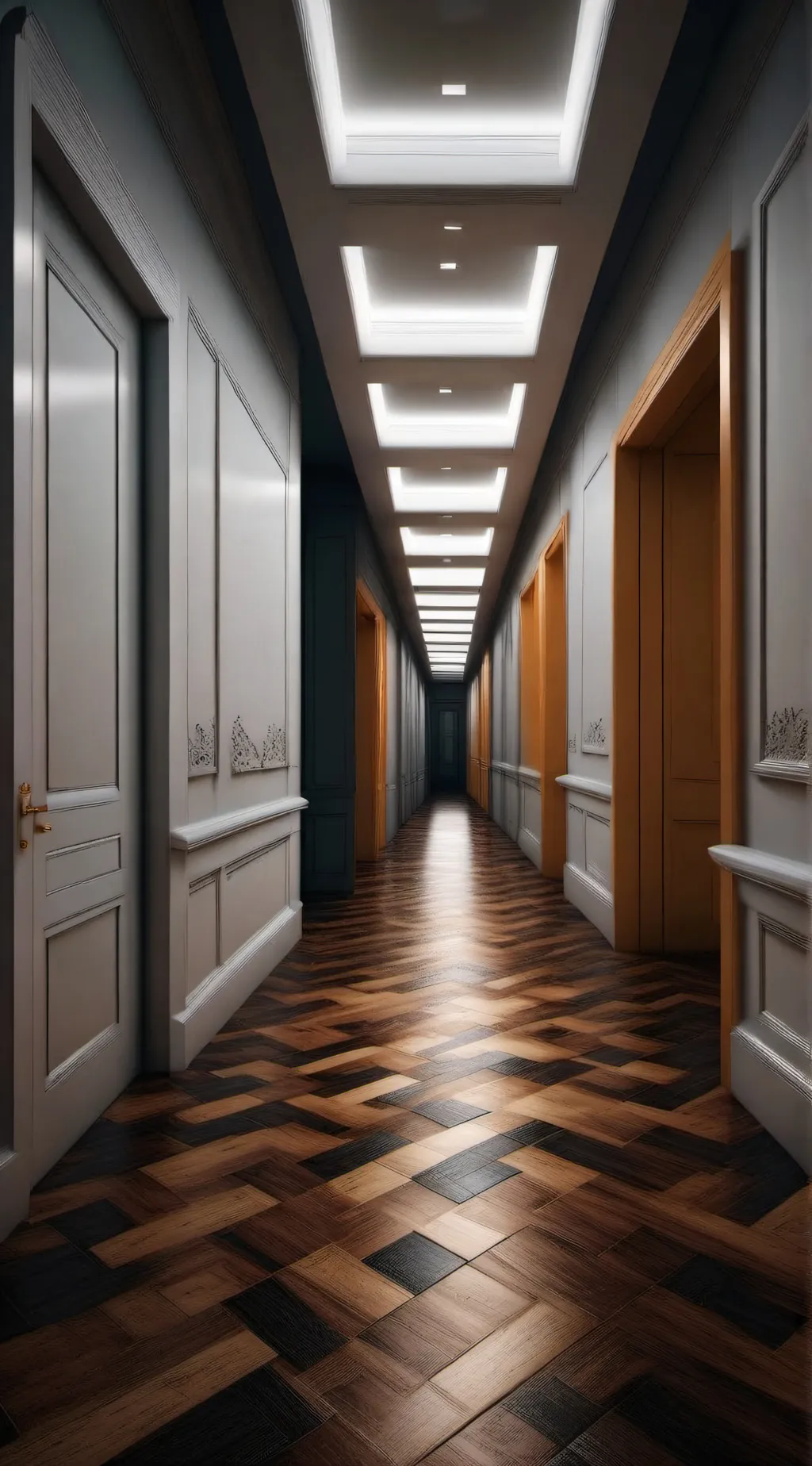 ai character: Dark corridor  background