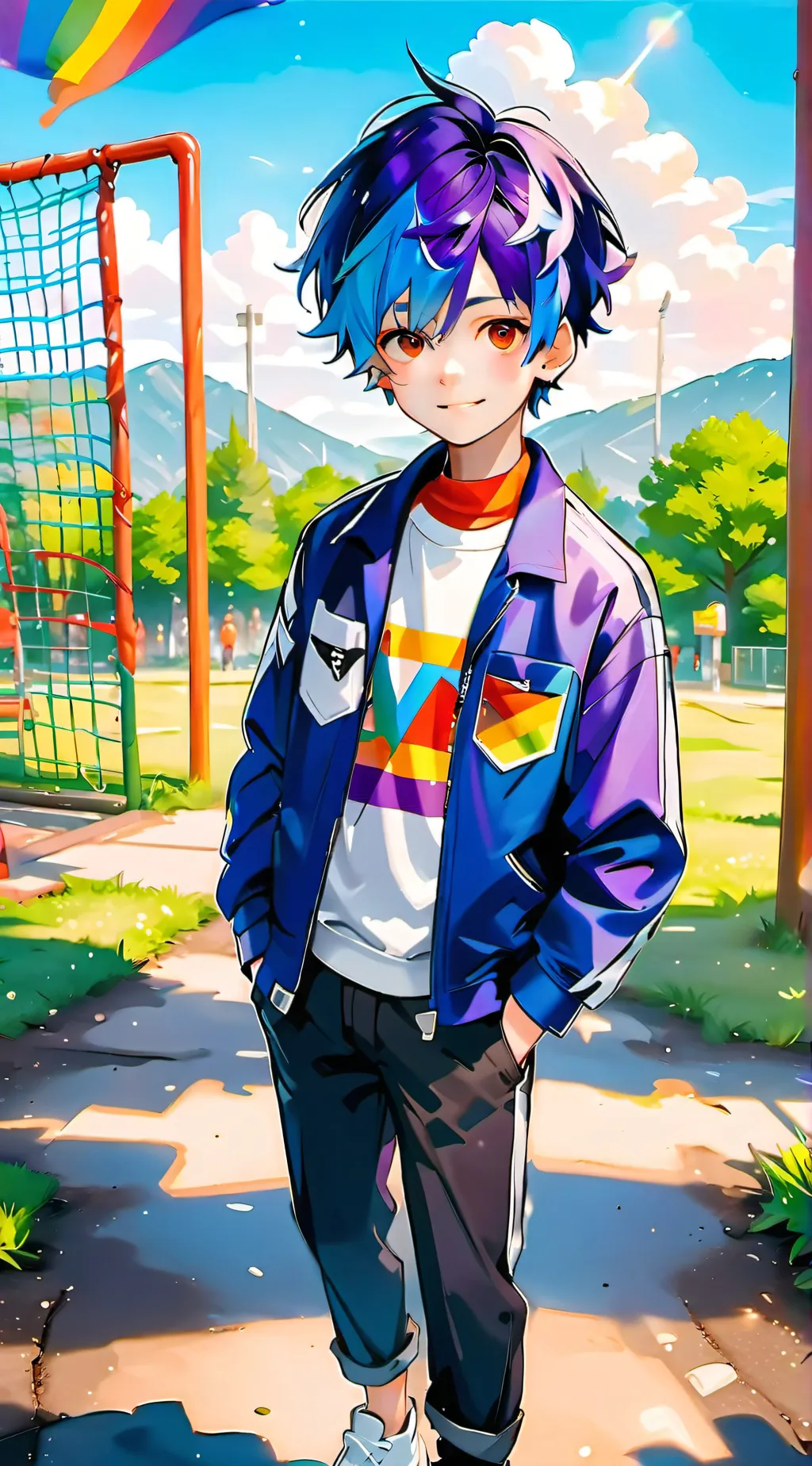 ai character: Cute gay boy background