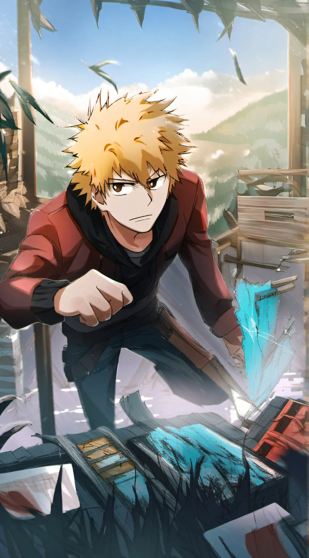 ai character: Bakugo QF background
