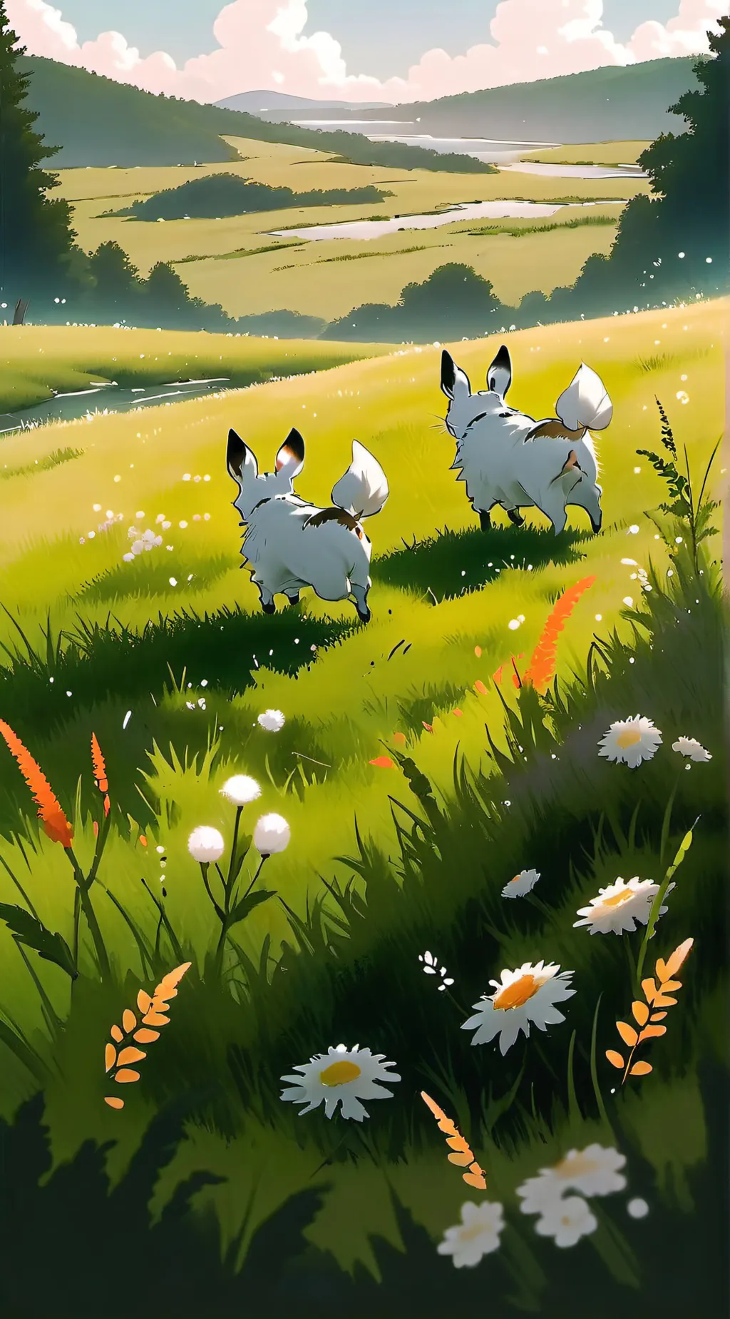 ai character: grass background