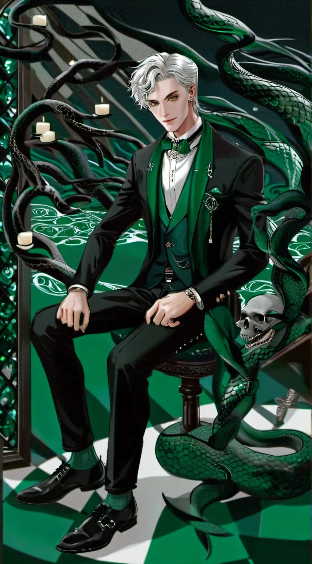 ai character: Draco Malfoy  background