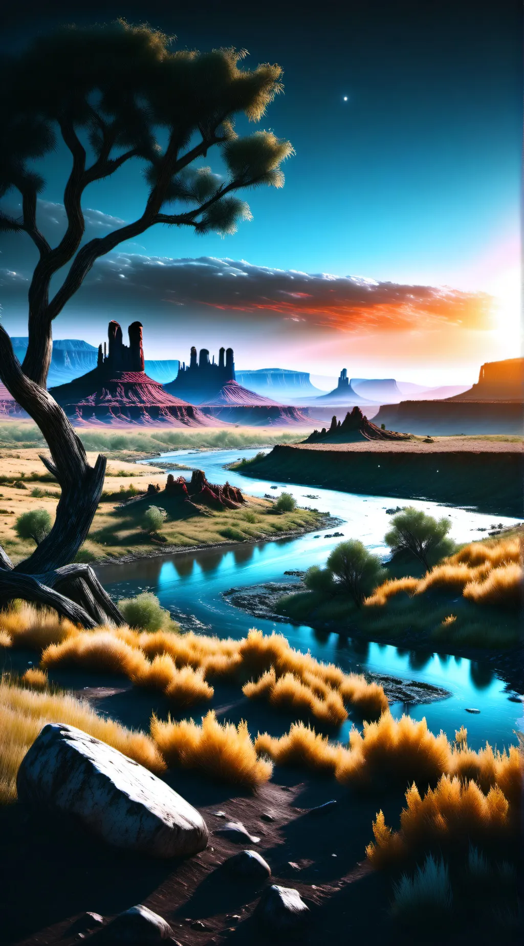 ai character: wildwest scenery background