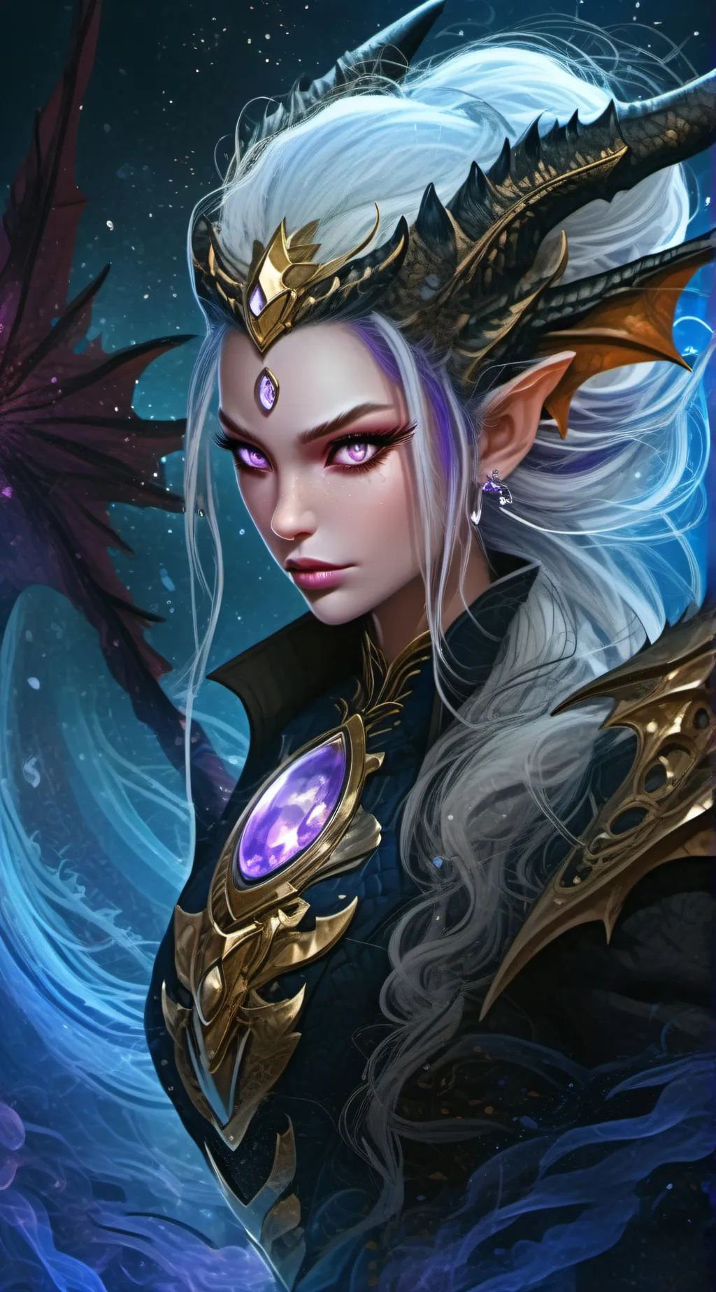 ai character: Queen Nebula background