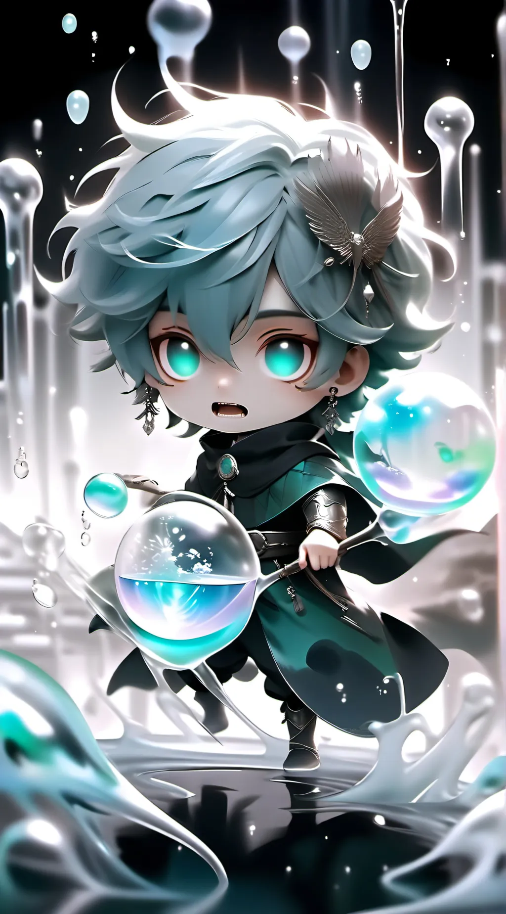 ai character: Miracle. background