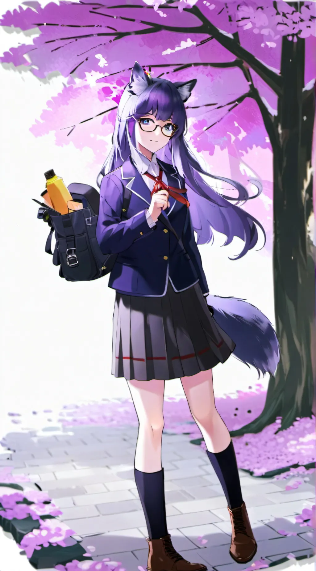 ai character: School Piggy au background