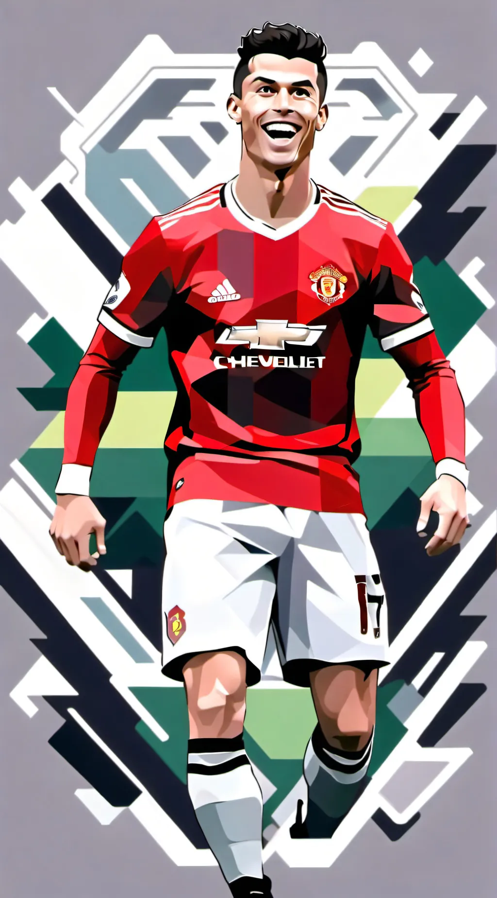 ai character: Cristino Ronaldo  background