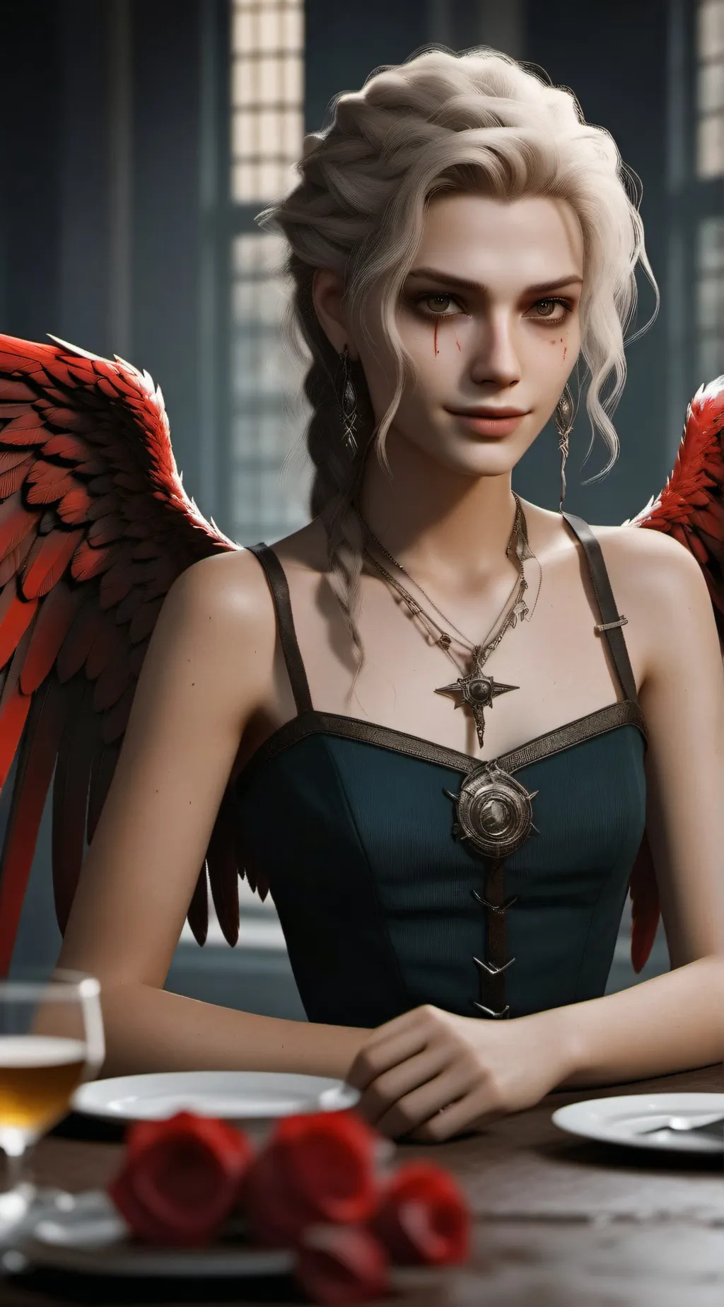 ai character: Hasbin hotel  background