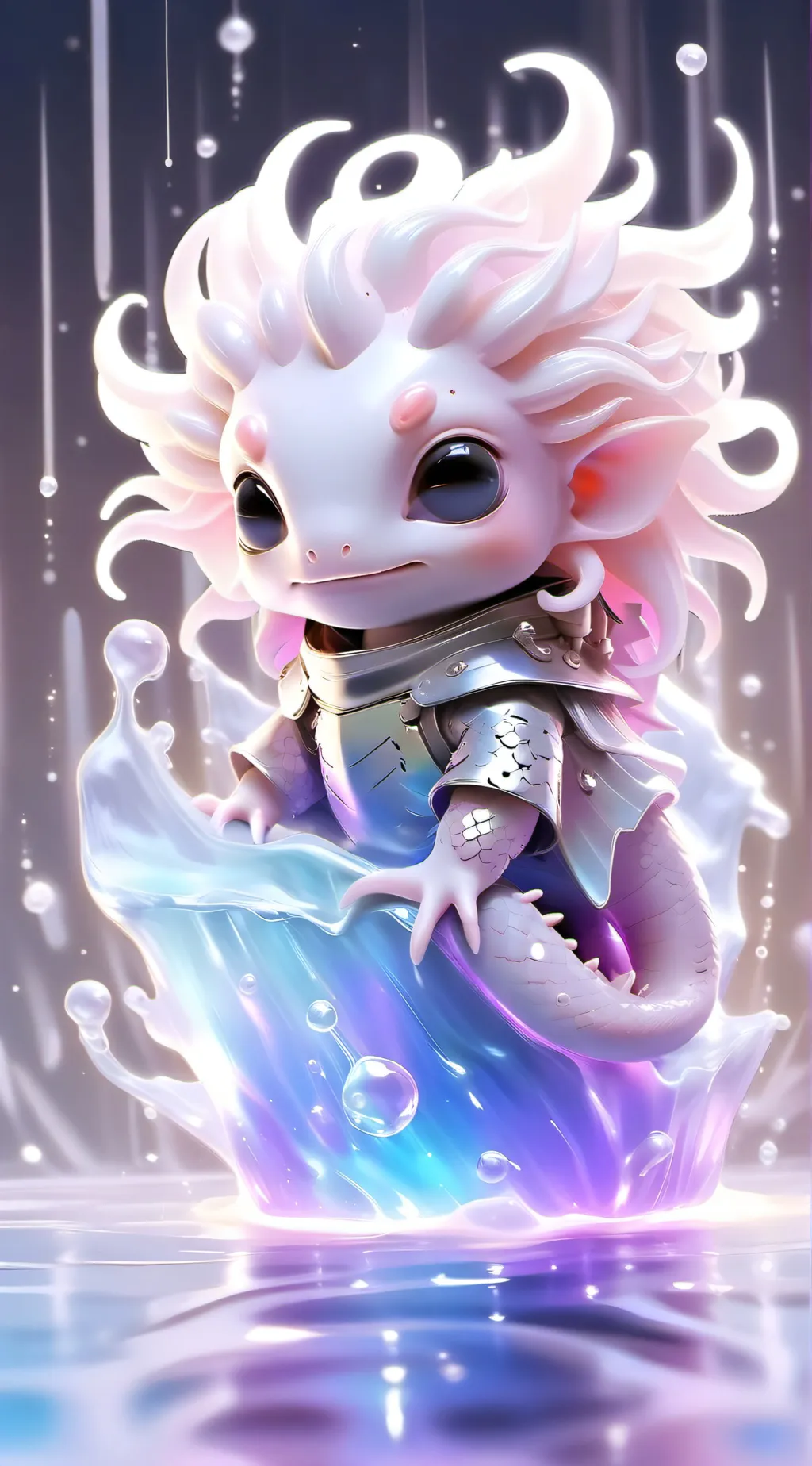 ai character: Axolotl knight background