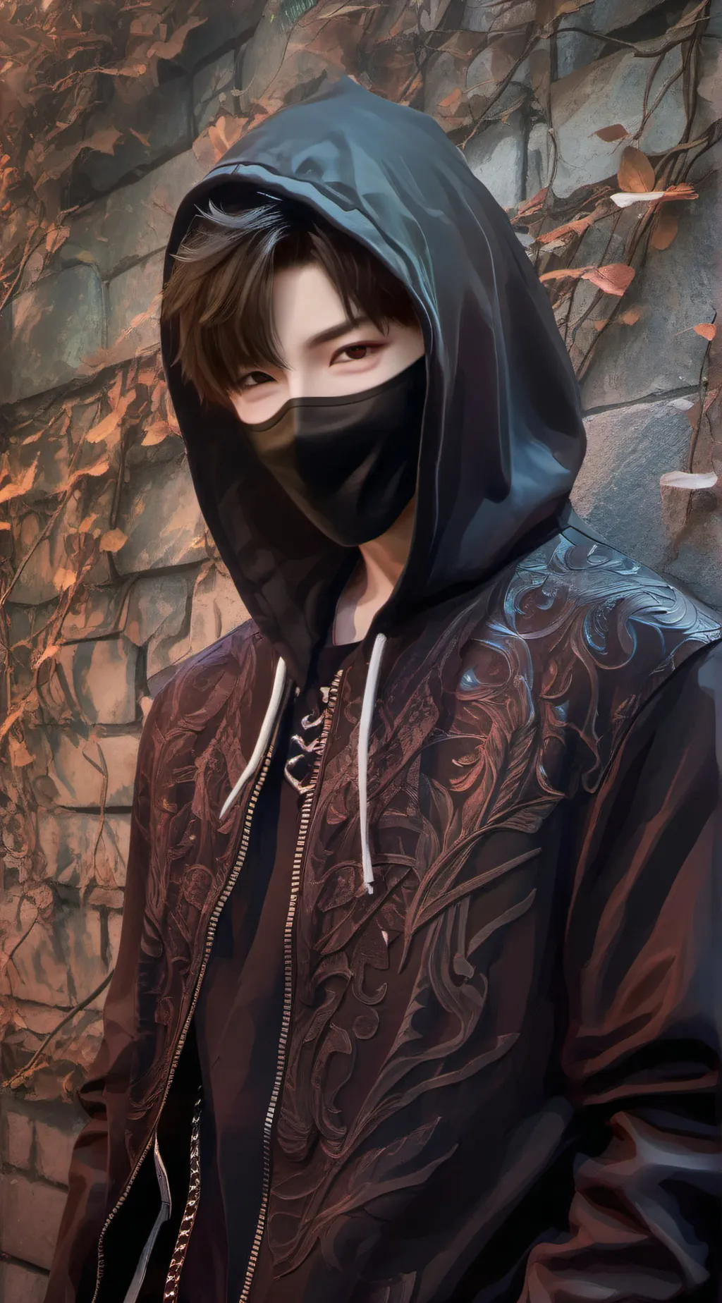 ai character: Grey background