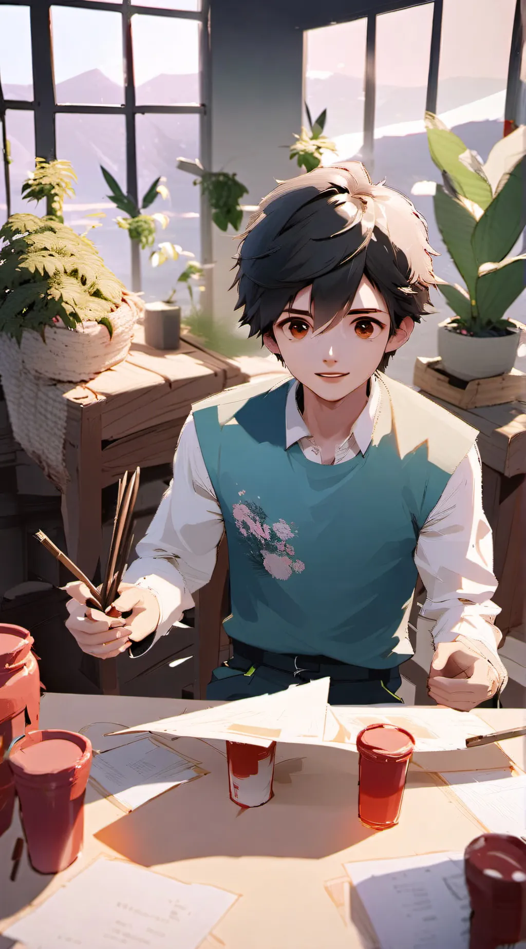 ai character: Blake  background