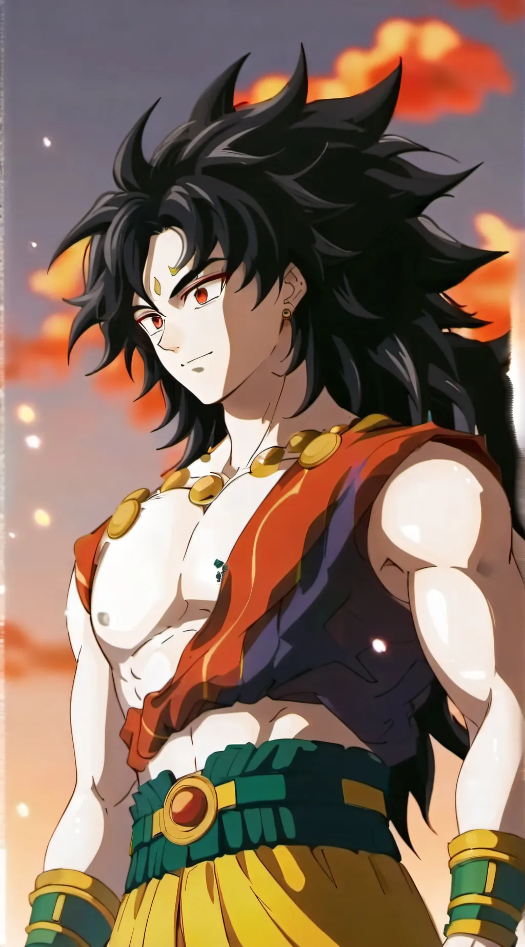 ai character: broly,z,and kale background