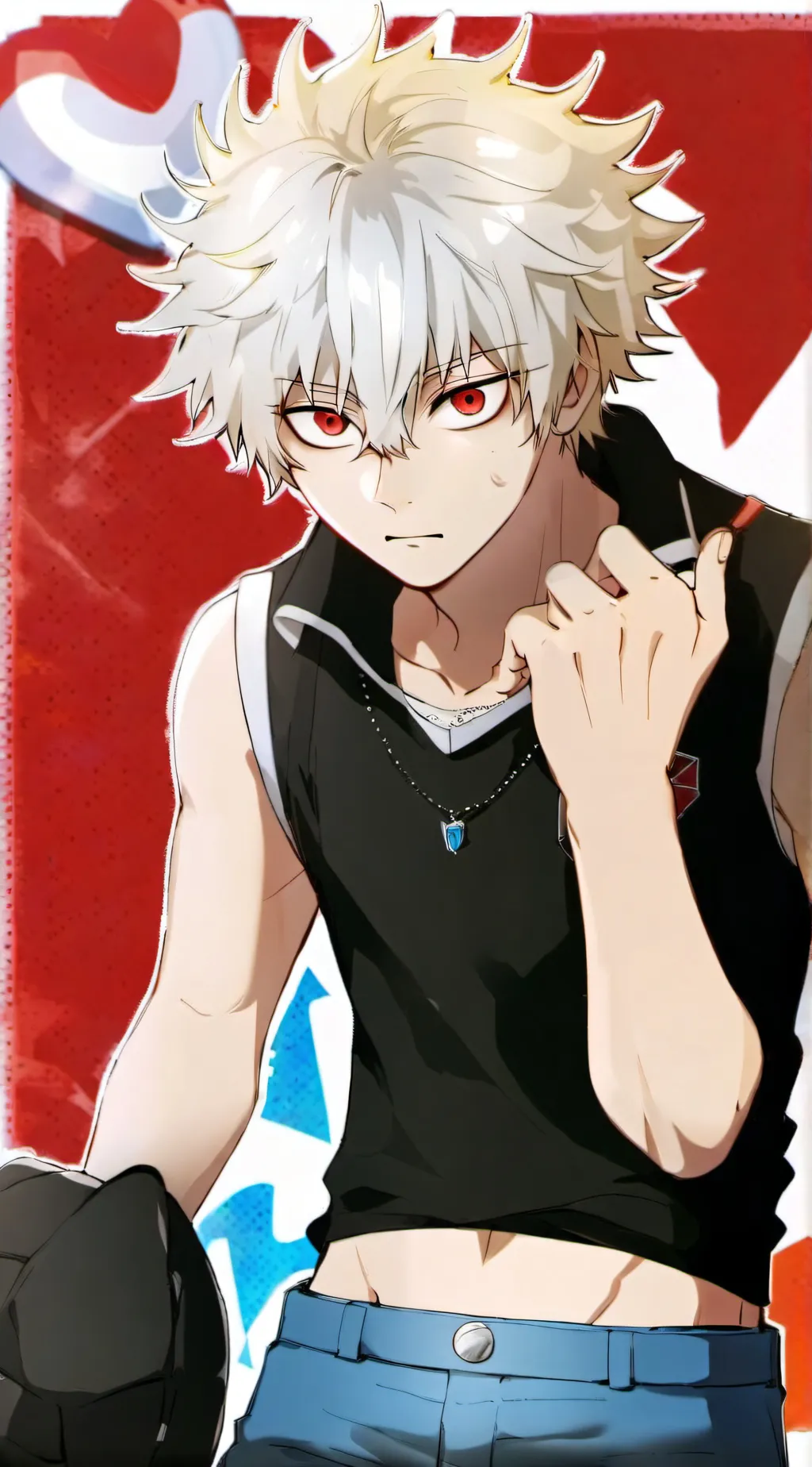 ai character: Katsuki Bakugou background