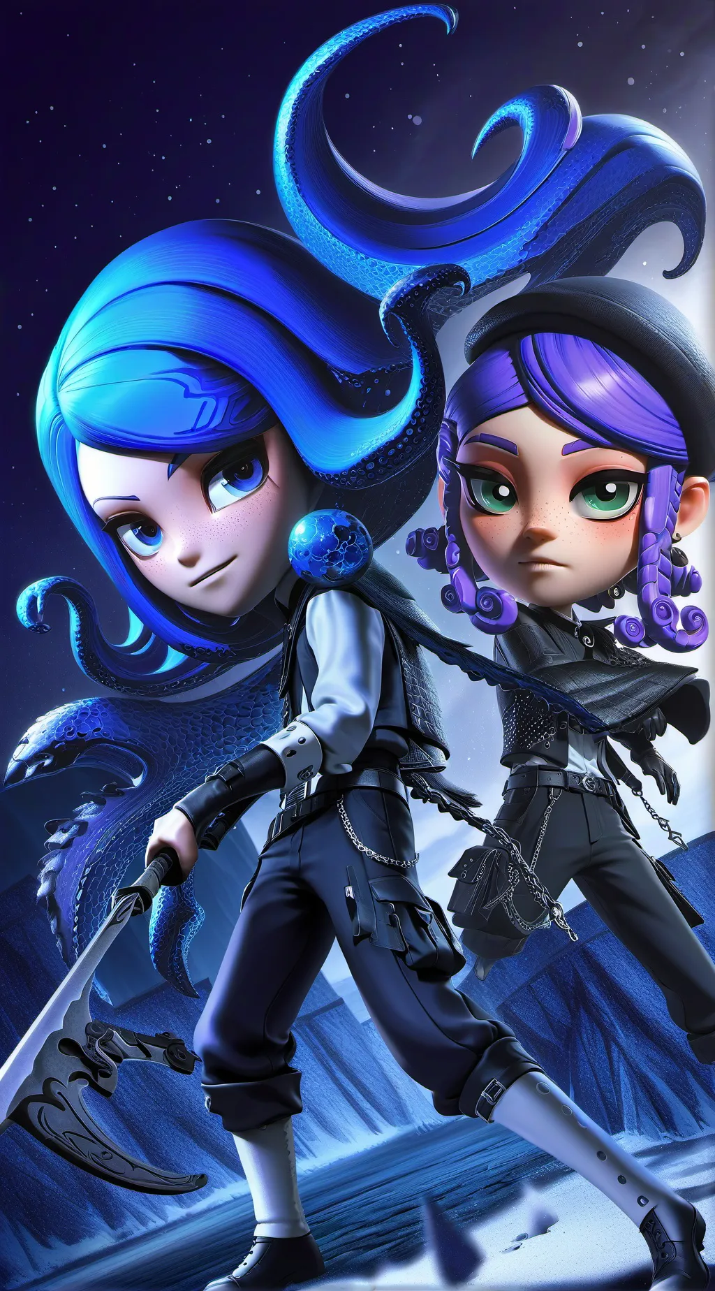 ai character: Shiver And Frye background