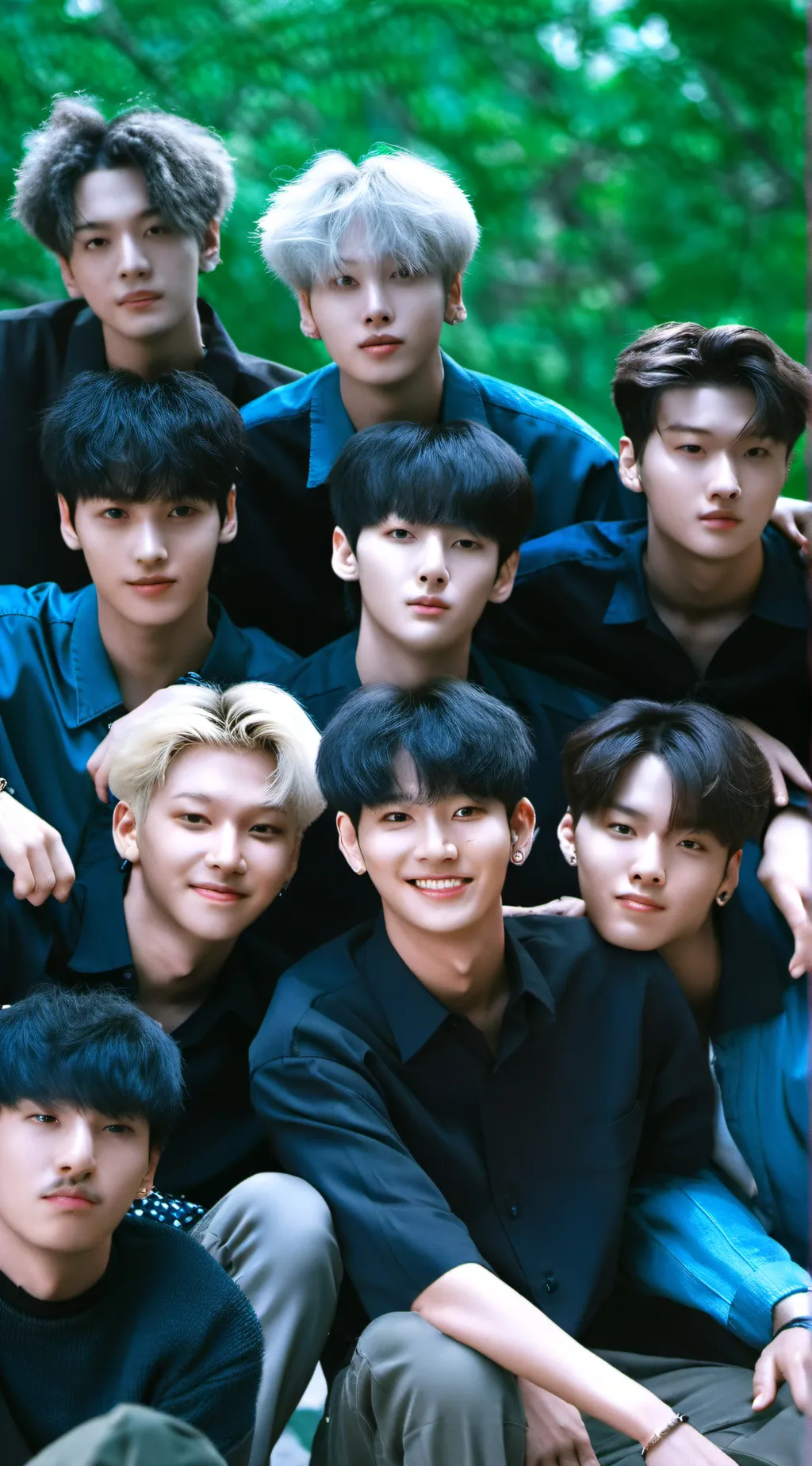 ai character: New member in skz background