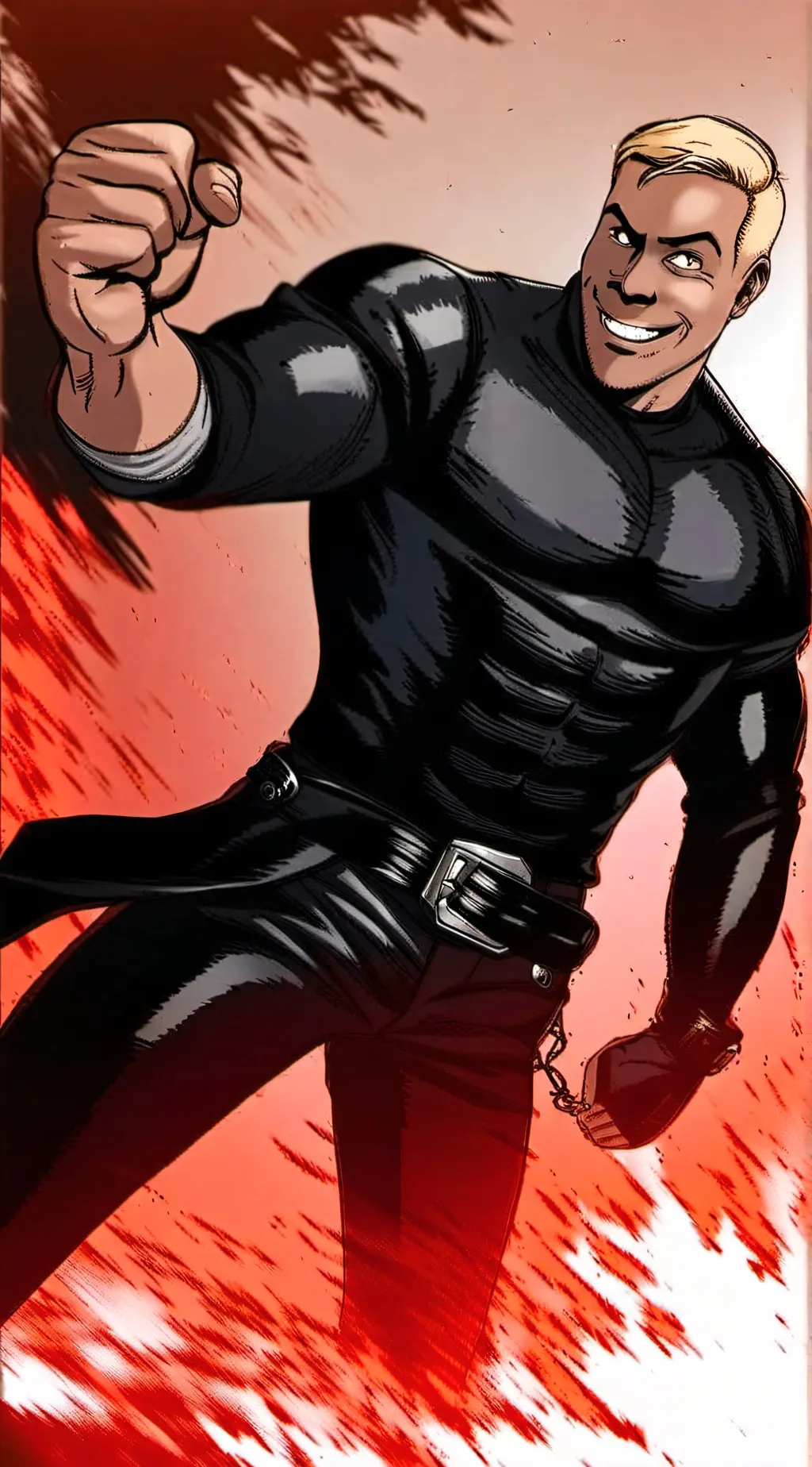 ai character: Black noir ( comic background