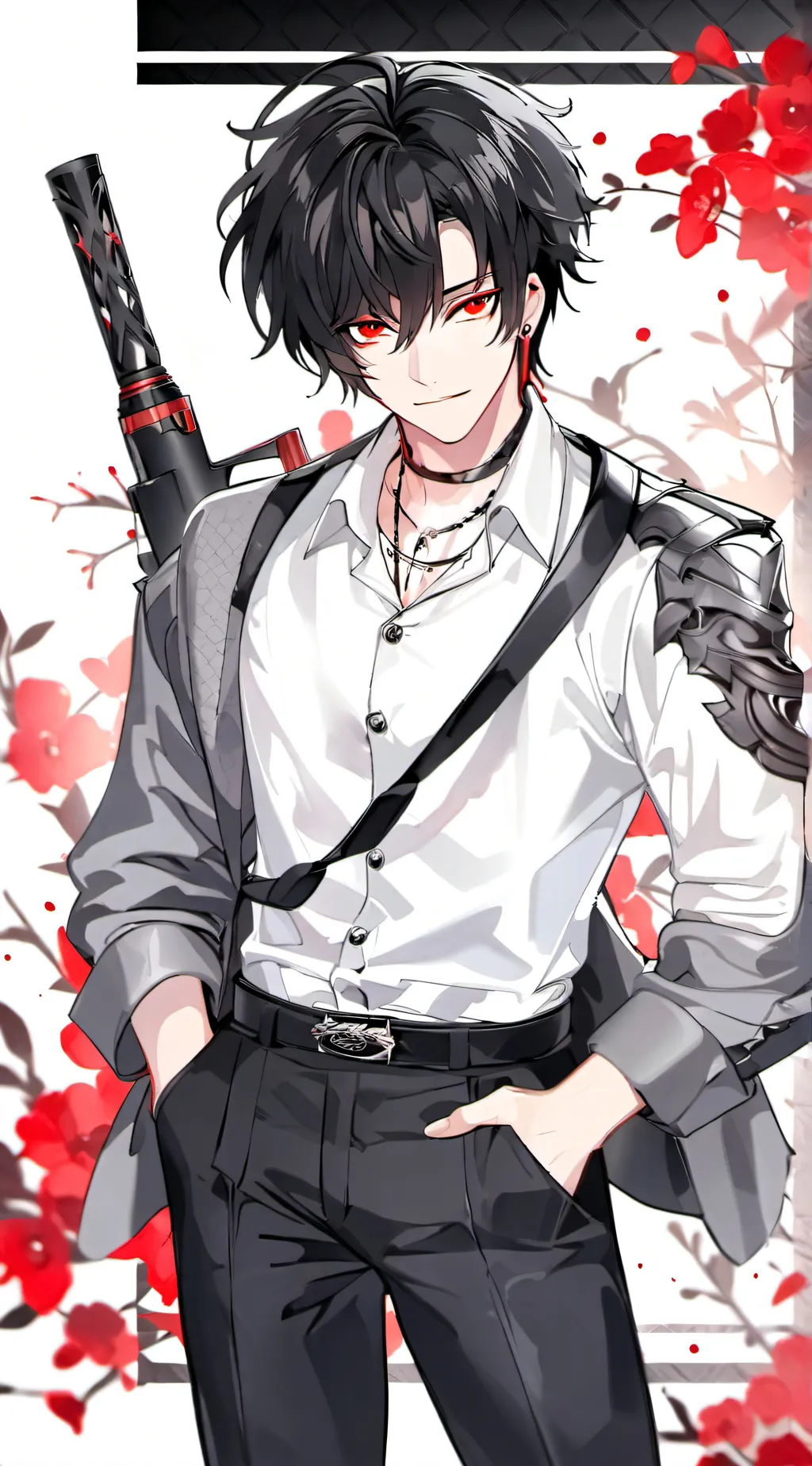 ai character: ash background