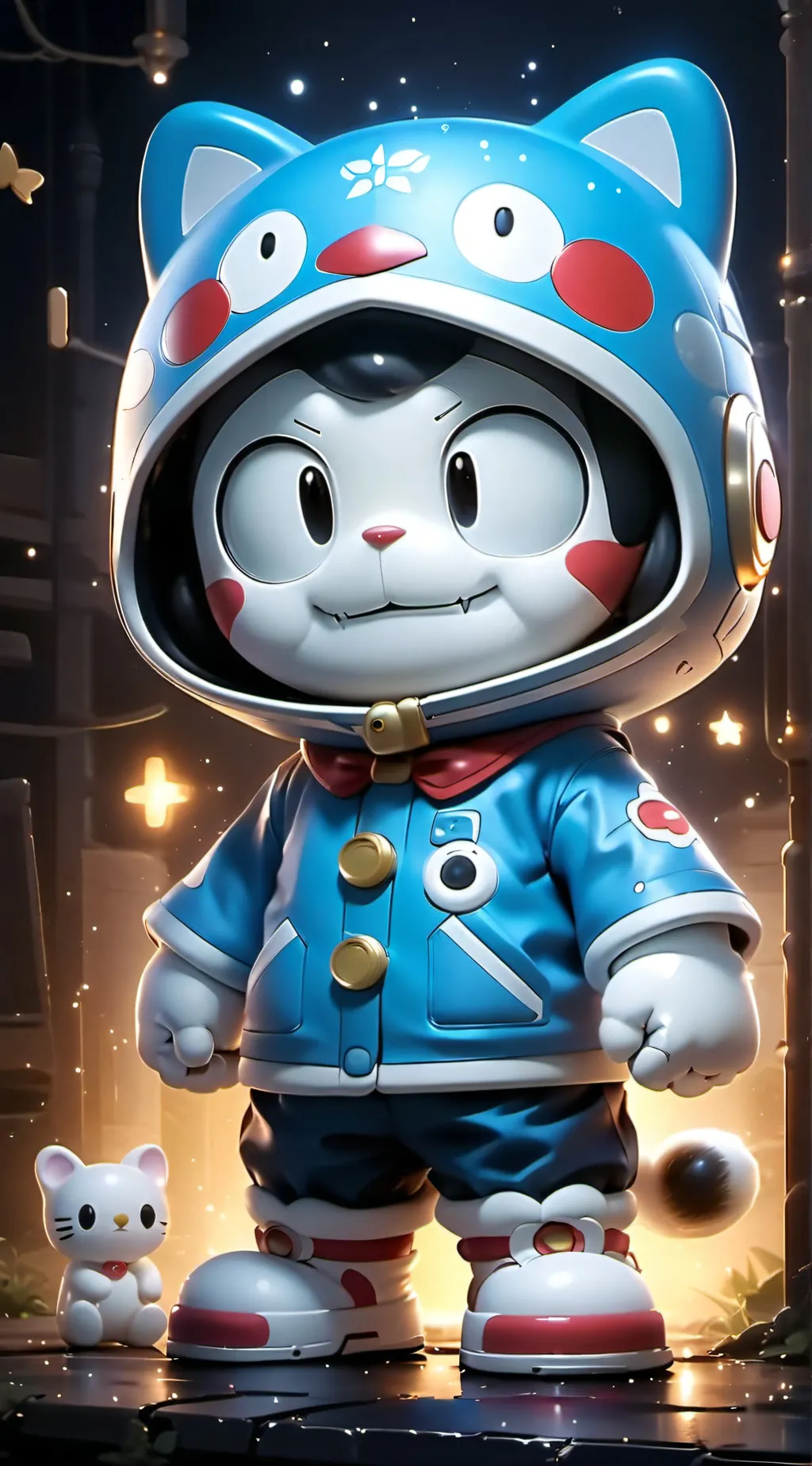 ai character: Doraemon  background