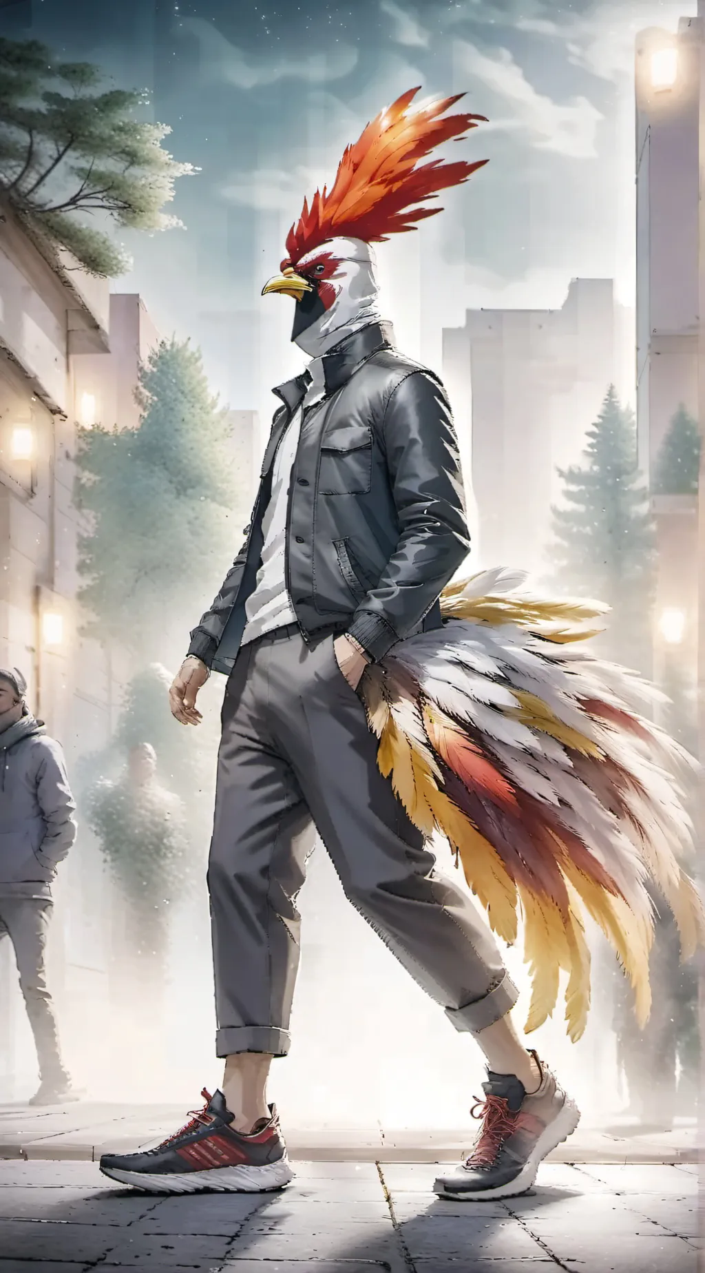 ai character: chicken extreme  background