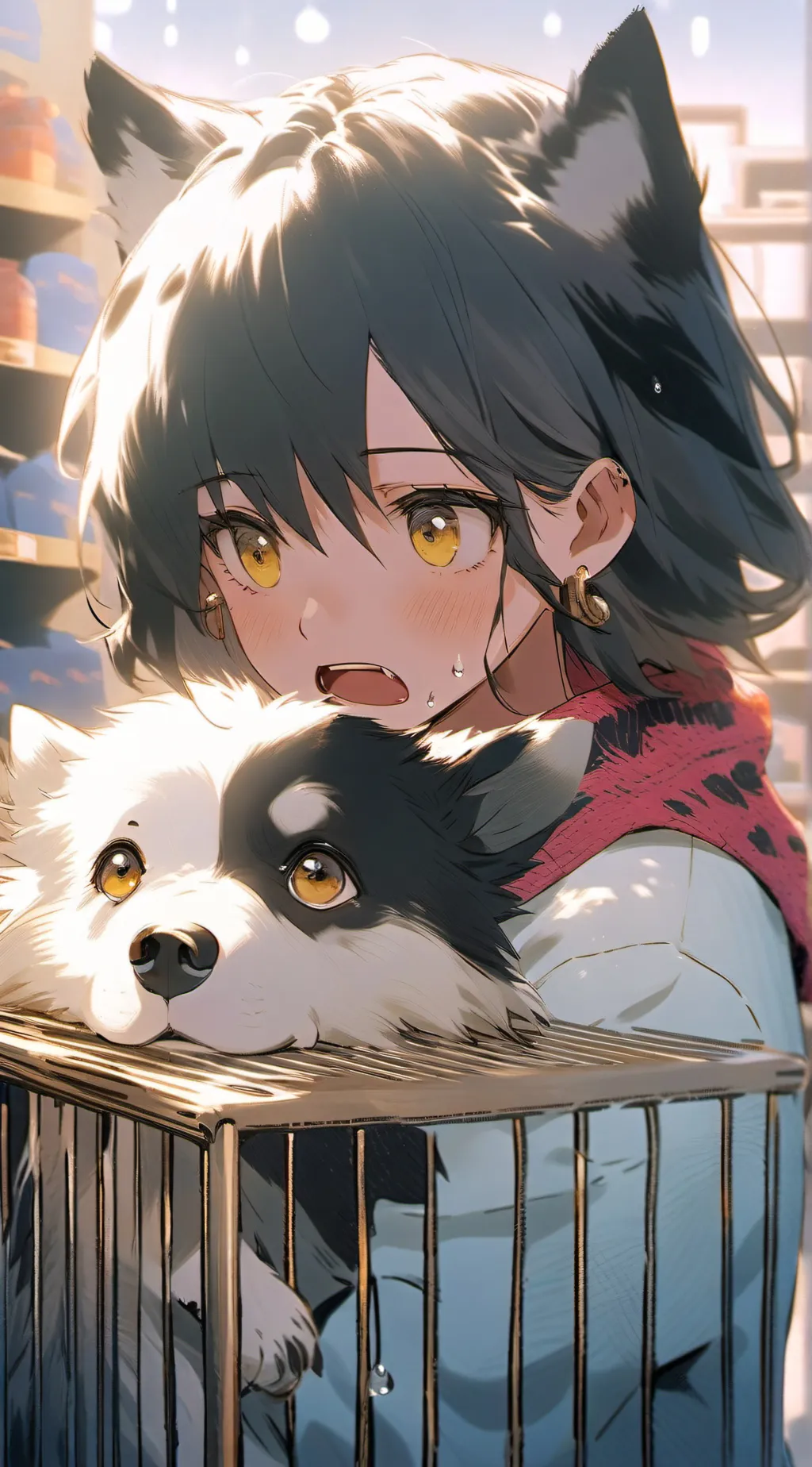 ai character: Golden background