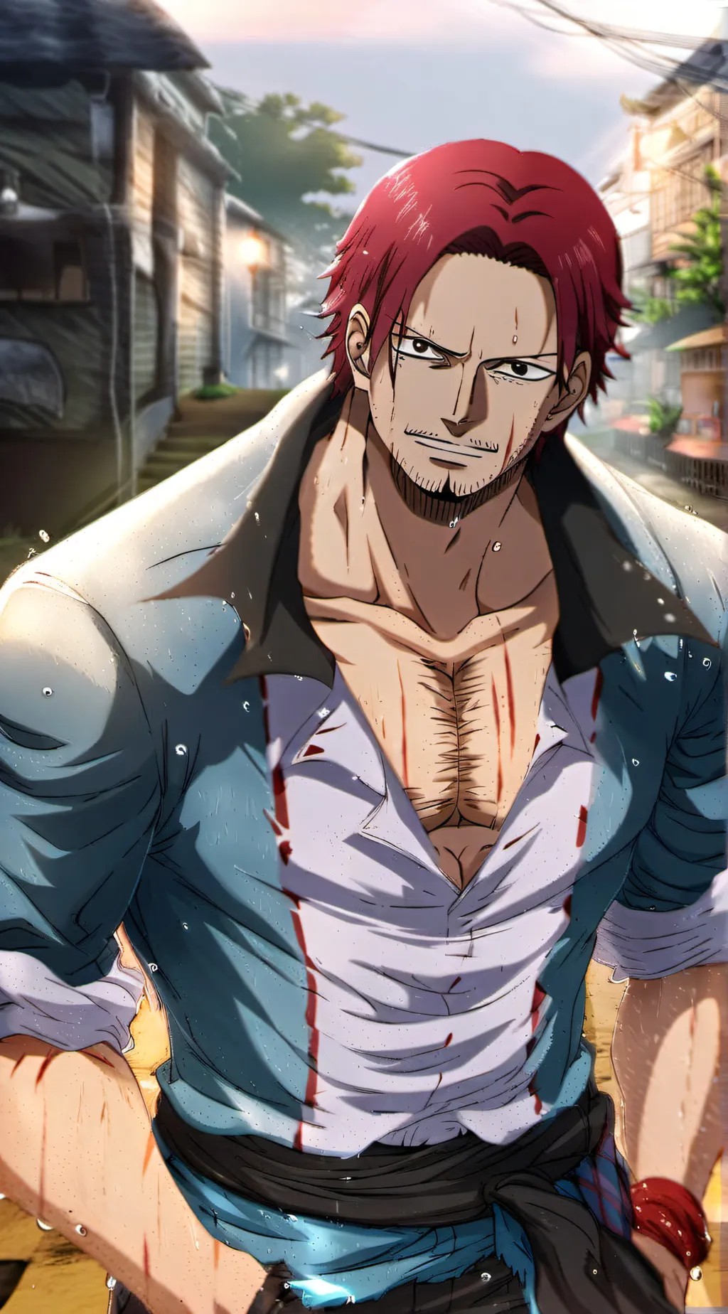 ai character: Shanks  background