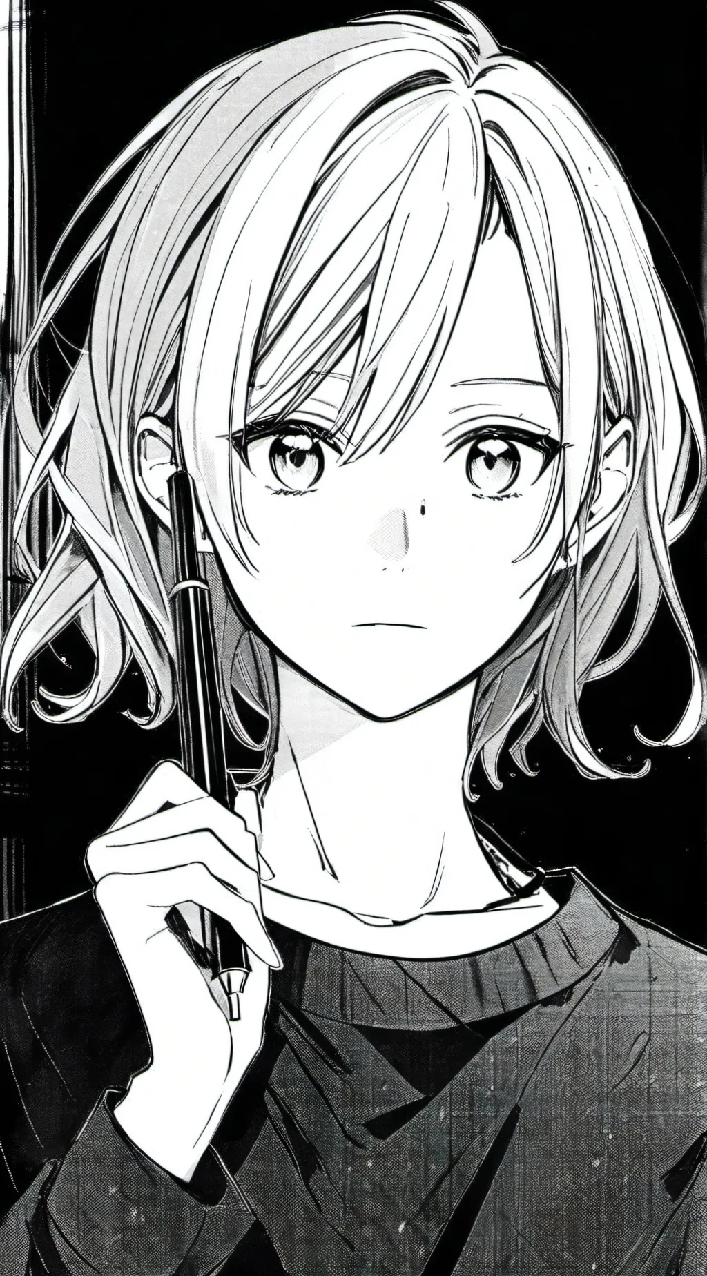 ai character: Violet background