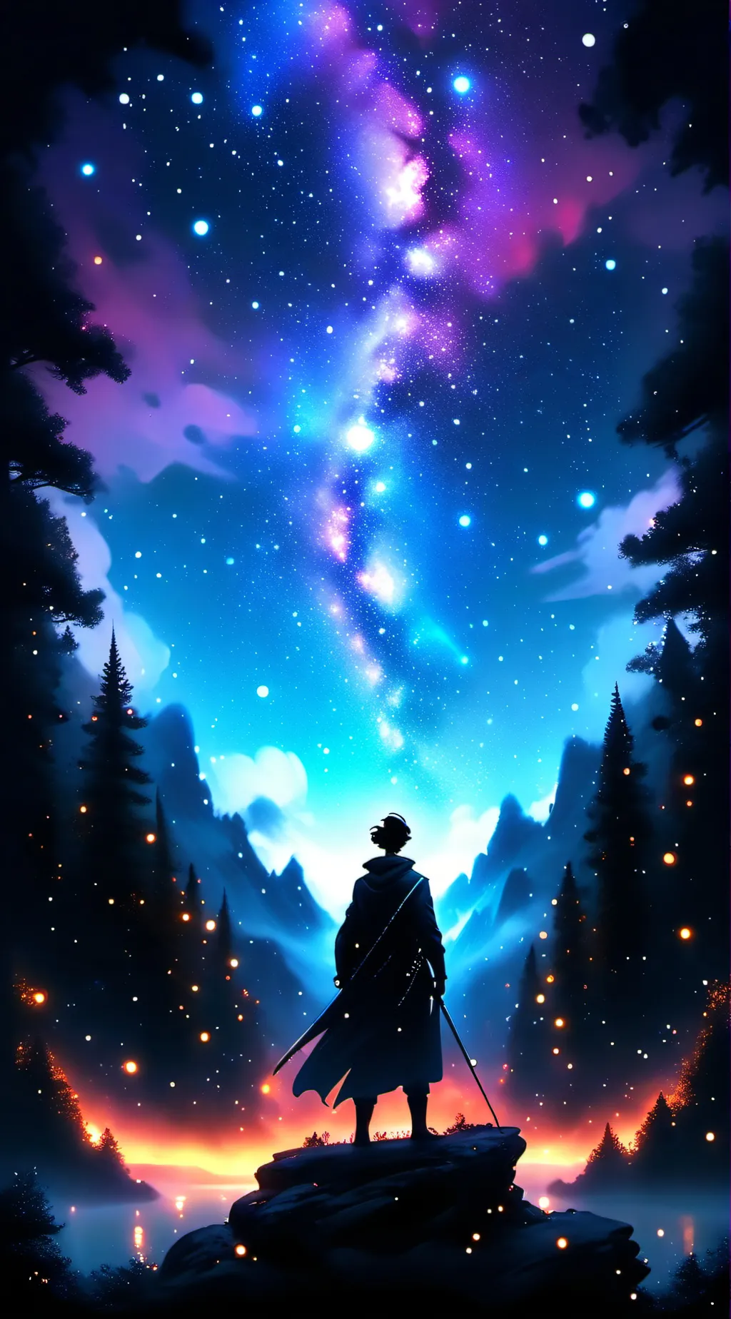 ai character: Galaxy background