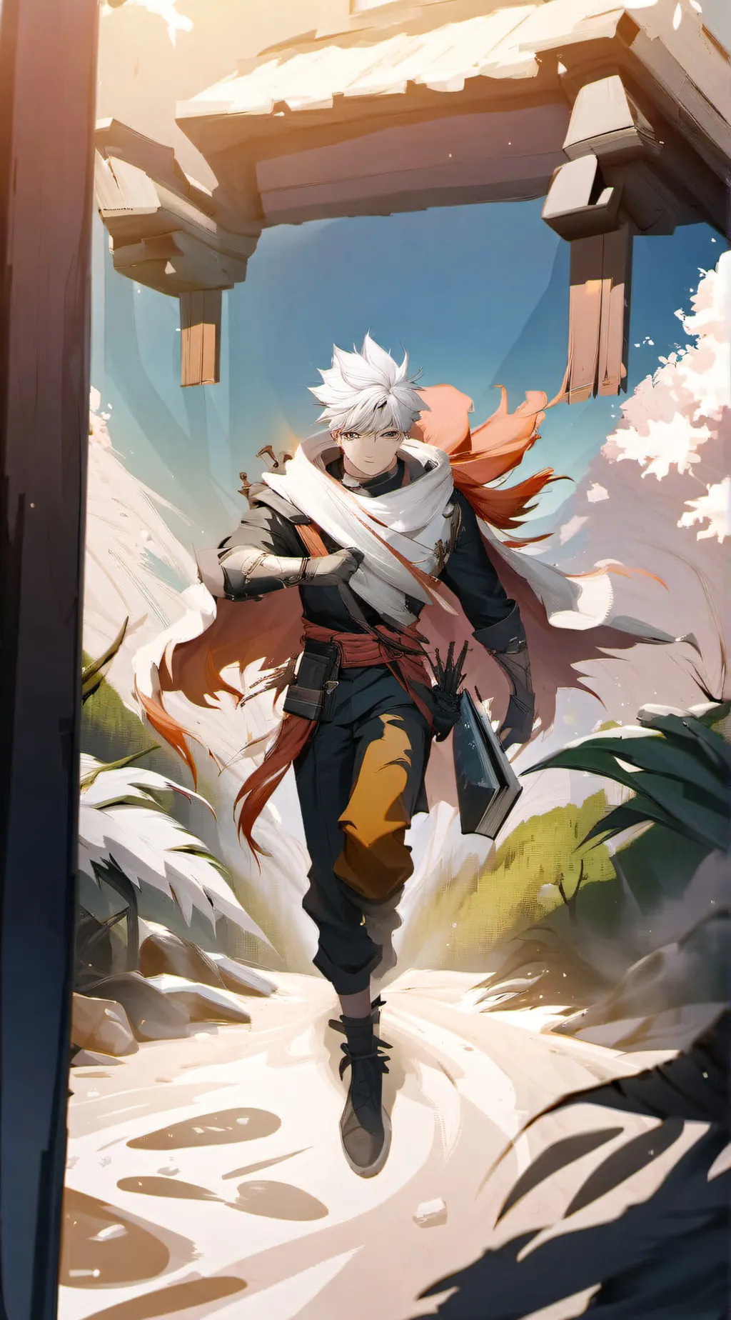 ai character: red  background